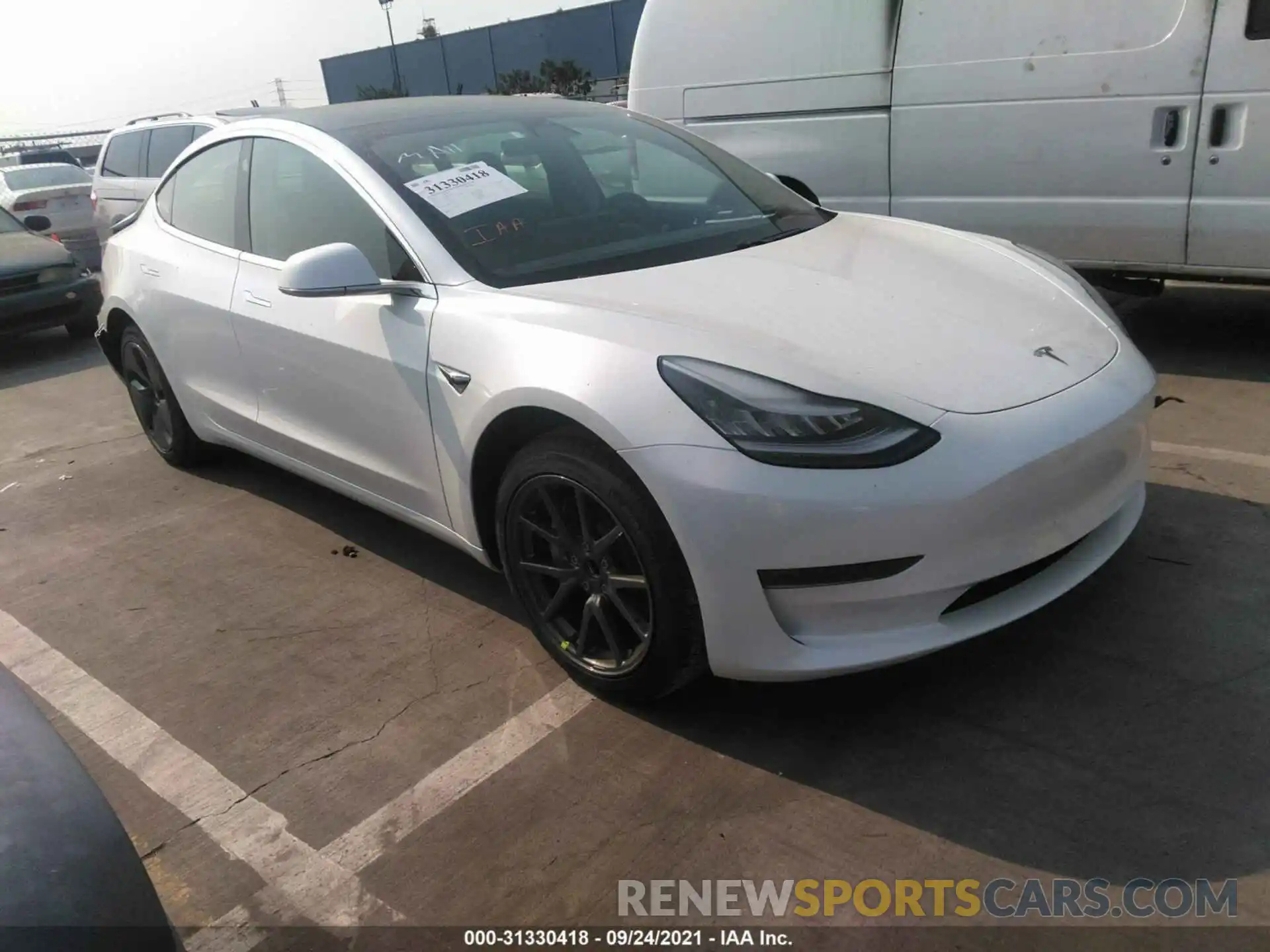 1 Photograph of a damaged car 5YJ3E1EA8LF597412 TESLA MODEL 3 2020