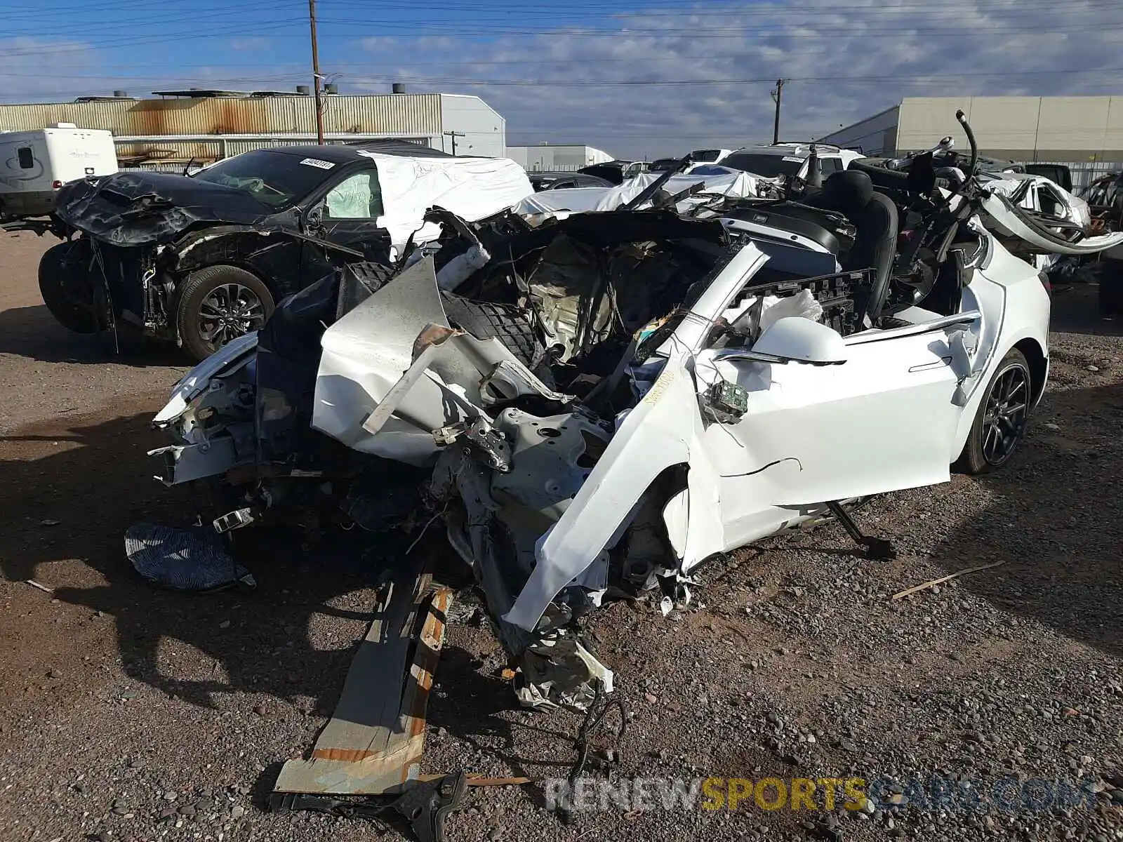 2 Фотография поврежденного автомобиля 5YJ3E1EA8LF597717 TESLA MODEL 3 2020