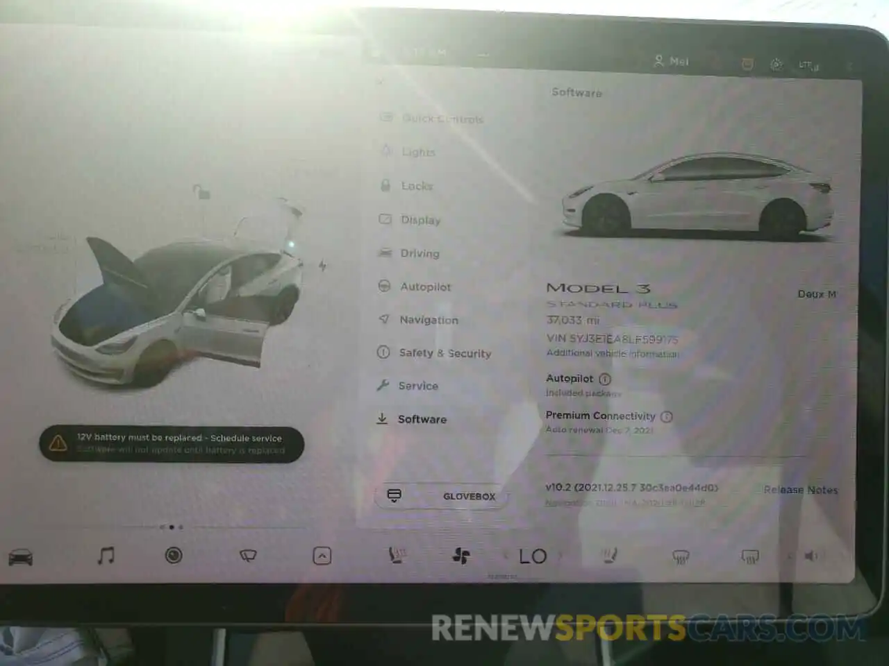 8 Photograph of a damaged car 5YJ3E1EA8LF599175 TESLA MODEL 3 2020