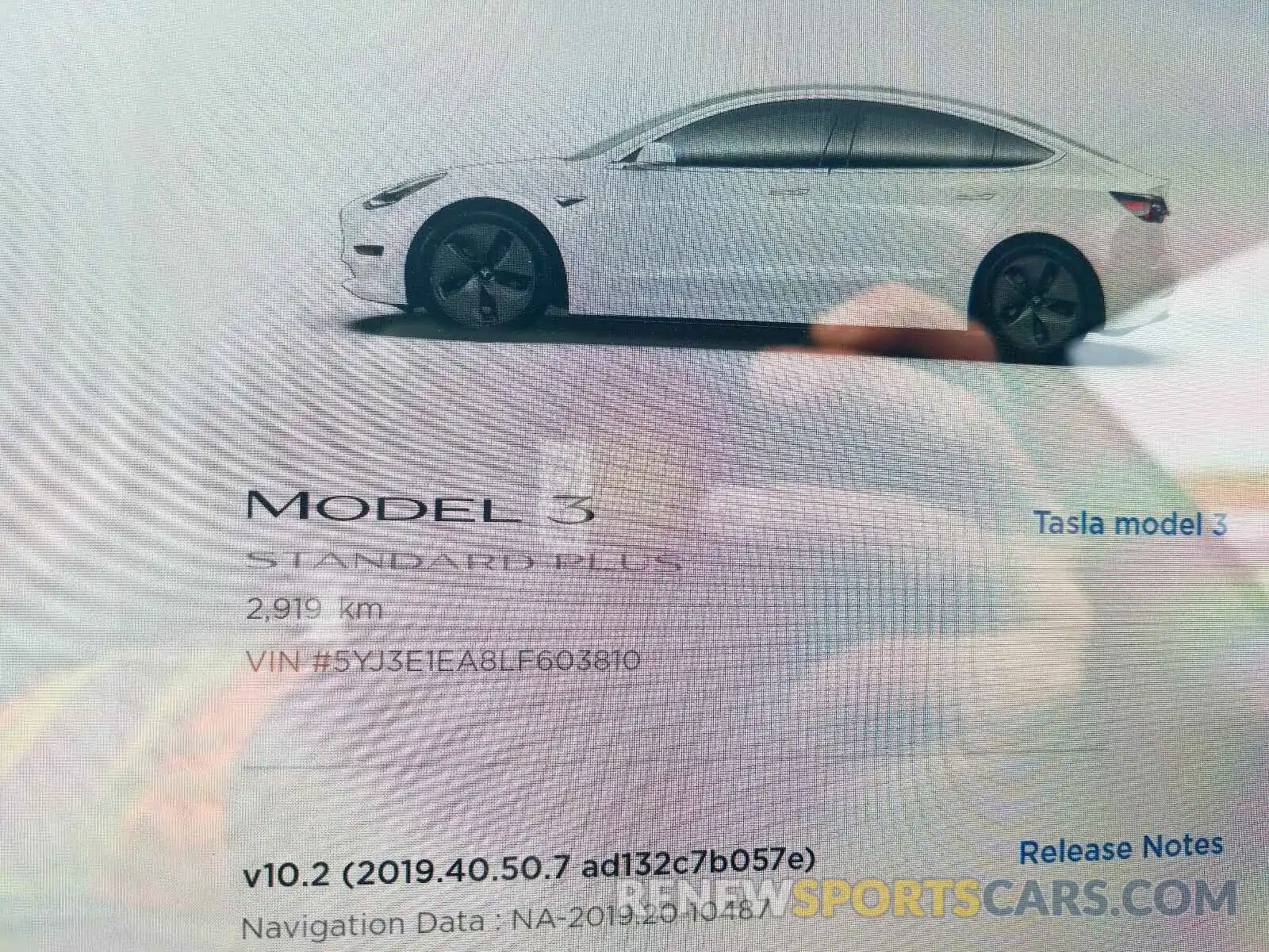 8 Photograph of a damaged car 5YJ3E1EA8LF603810 TESLA MODEL 3 2020