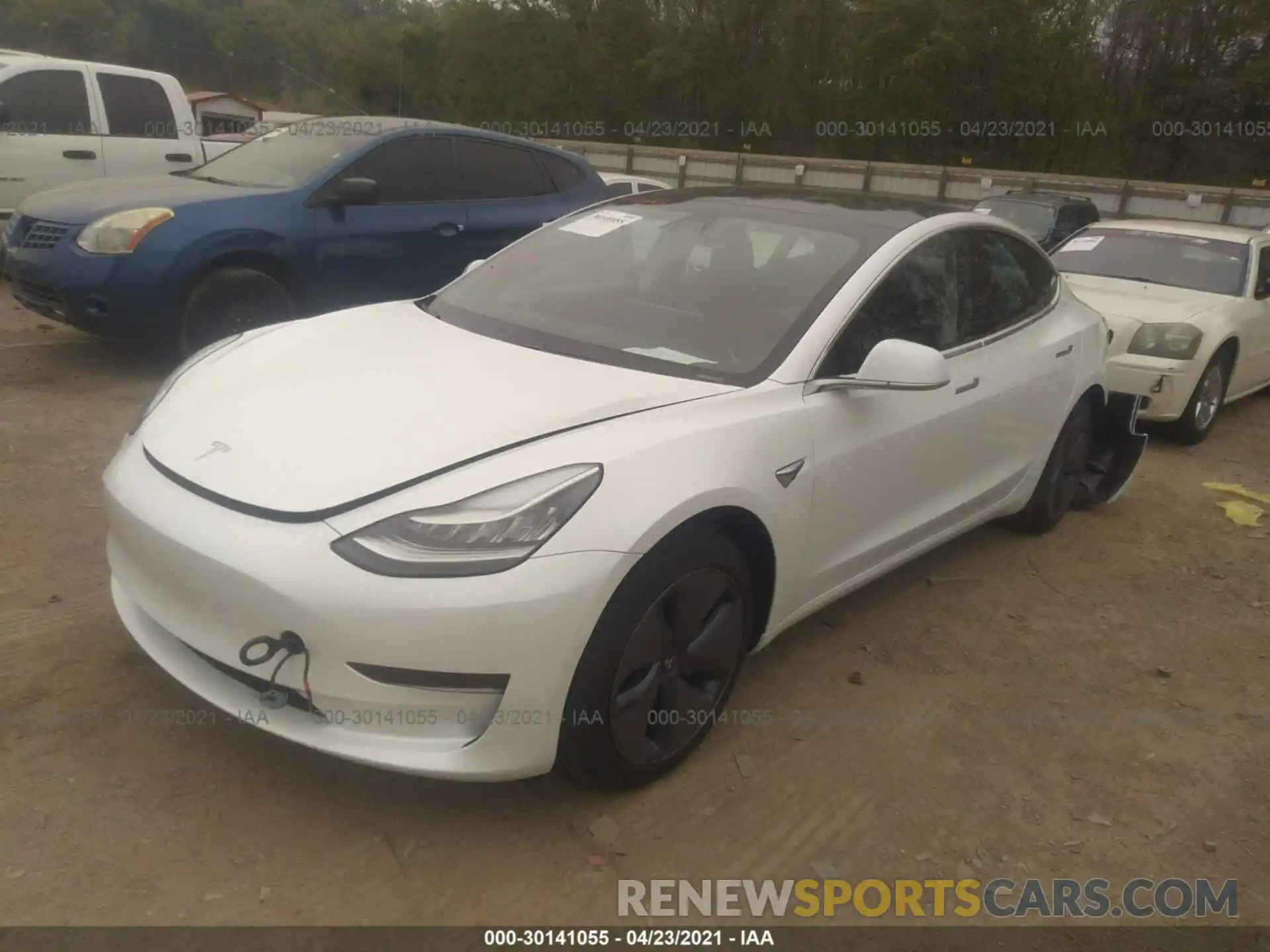 2 Photograph of a damaged car 5YJ3E1EA8LF613155 TESLA MODEL 3 2020