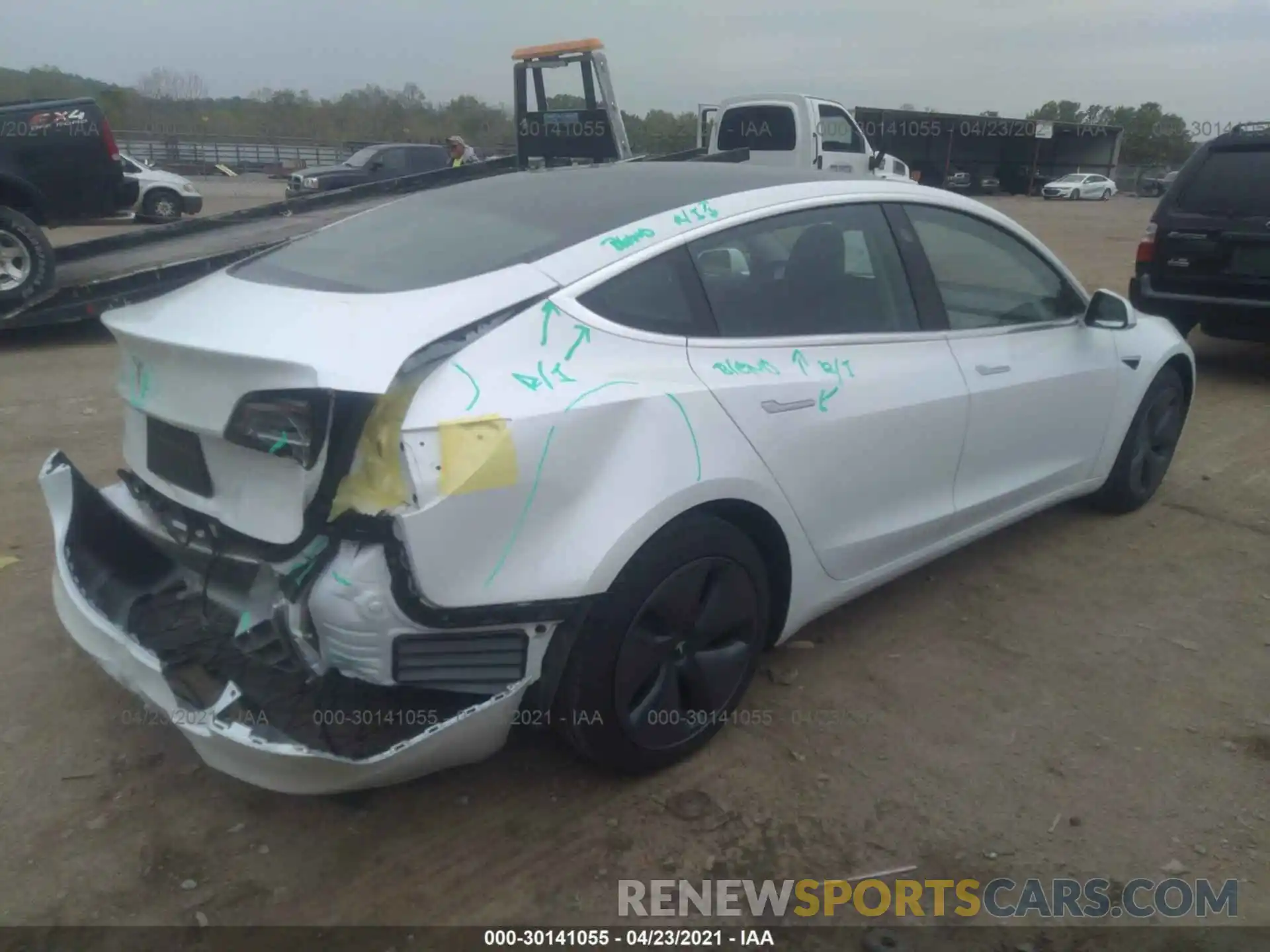 4 Photograph of a damaged car 5YJ3E1EA8LF613155 TESLA MODEL 3 2020