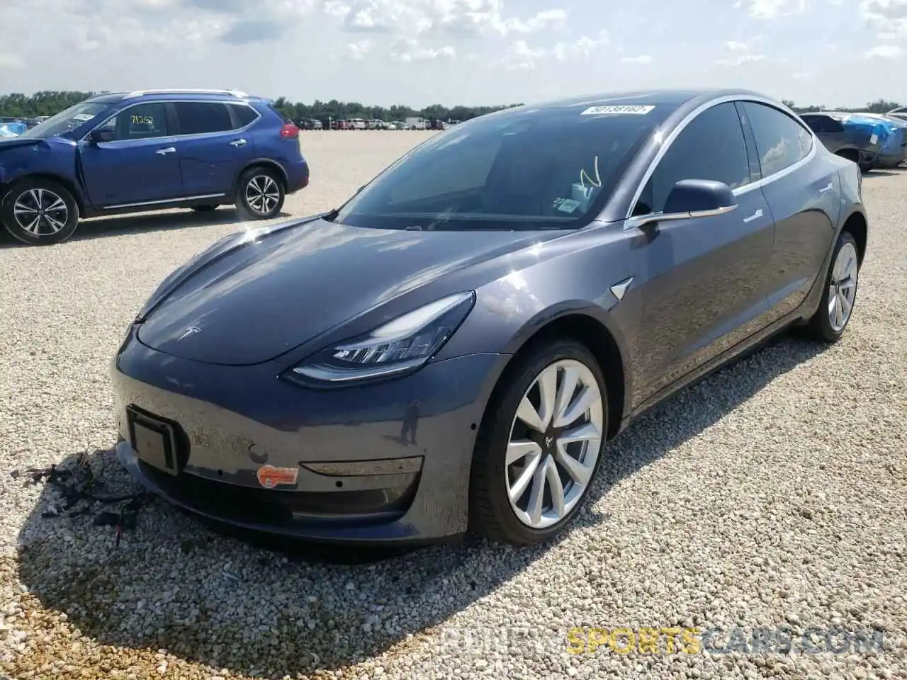 2 Photograph of a damaged car 5YJ3E1EA8LF616055 TESLA MODEL 3 2020