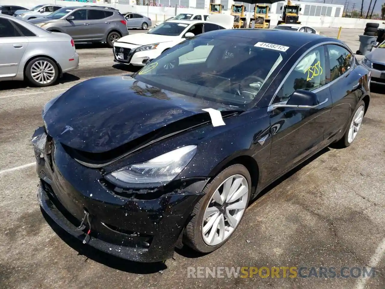 2 Photograph of a damaged car 5YJ3E1EA8LF629842 TESLA MODEL 3 2020