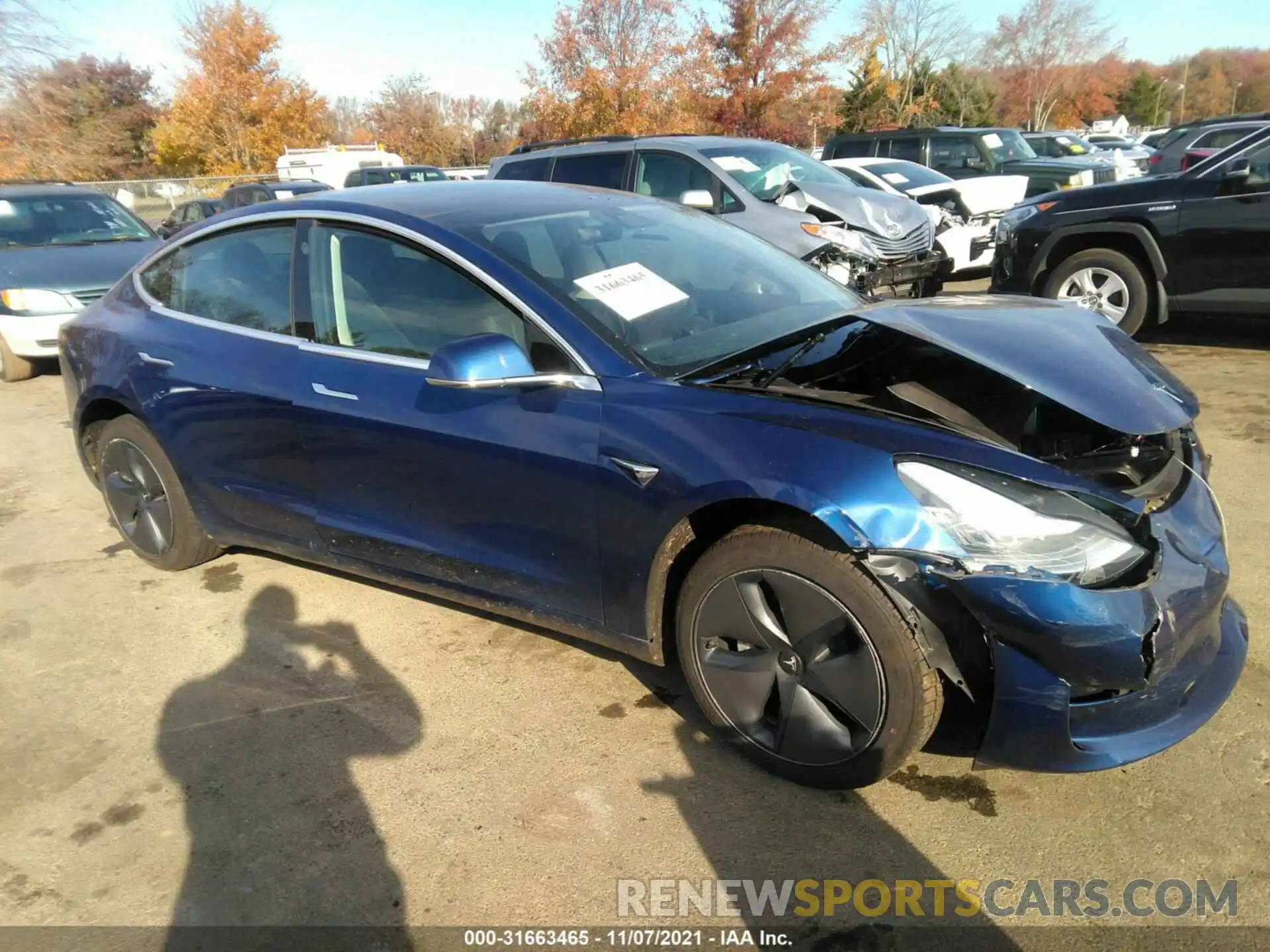 1 Photograph of a damaged car 5YJ3E1EA8LF631056 TESLA MODEL 3 2020