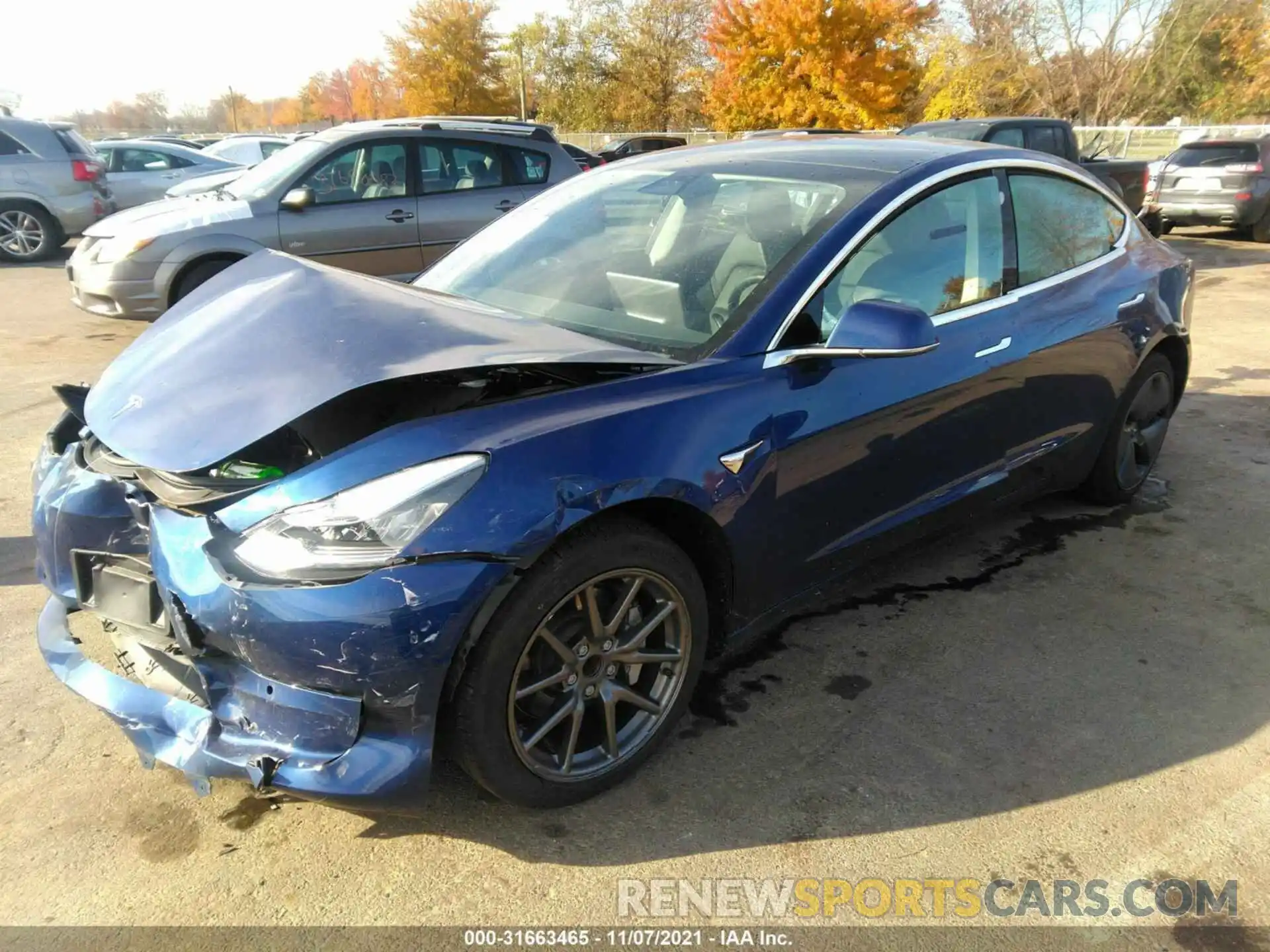 2 Photograph of a damaged car 5YJ3E1EA8LF631056 TESLA MODEL 3 2020