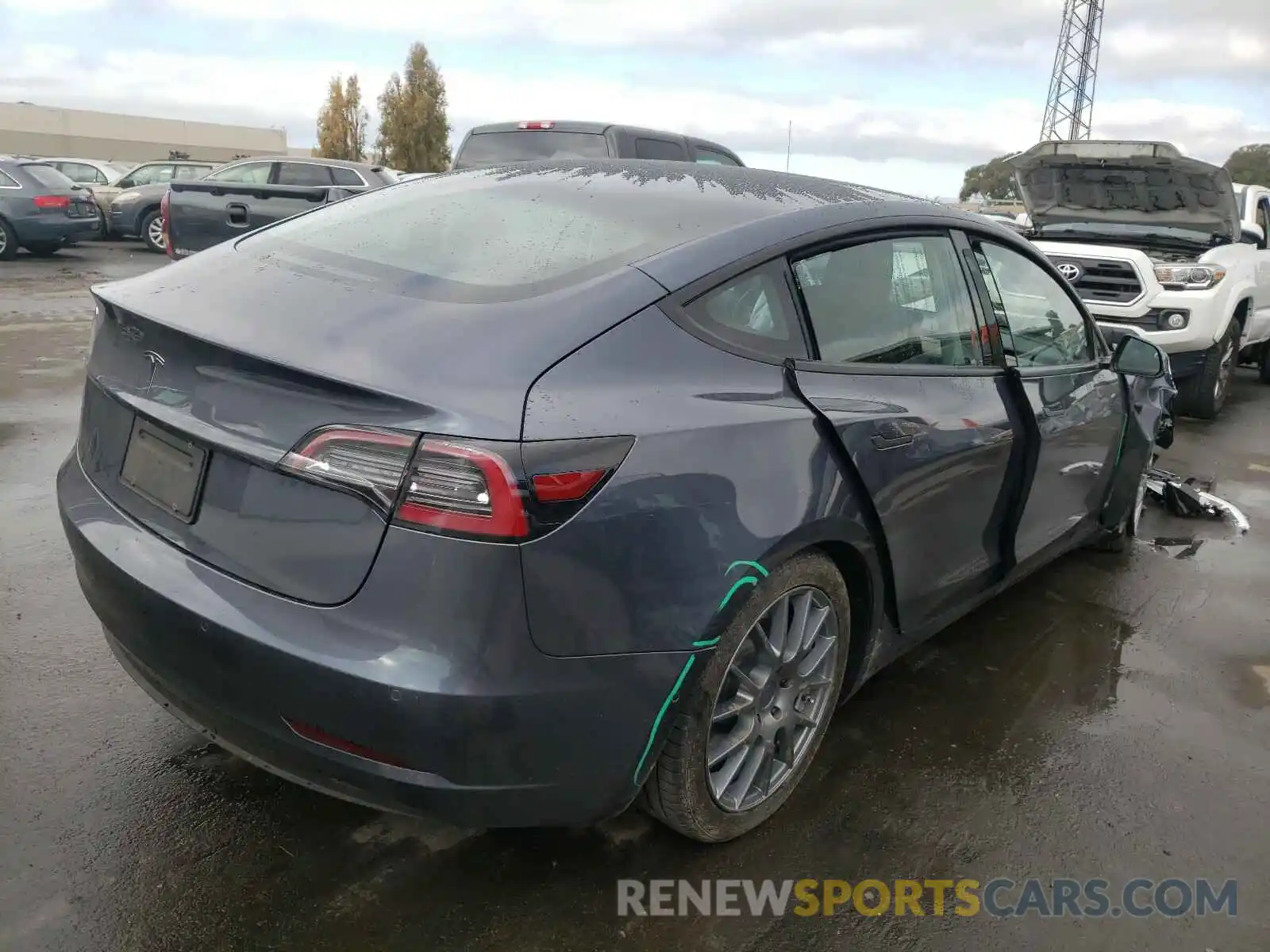 2 Photograph of a damaged car 5YJ3E1EA8LF631882 TESLA MODEL 3 2020