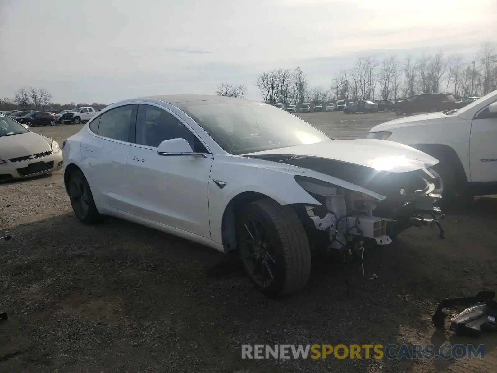 1 Photograph of a damaged car 5YJ3E1EA8LF632563 TESLA MODEL 3 2020