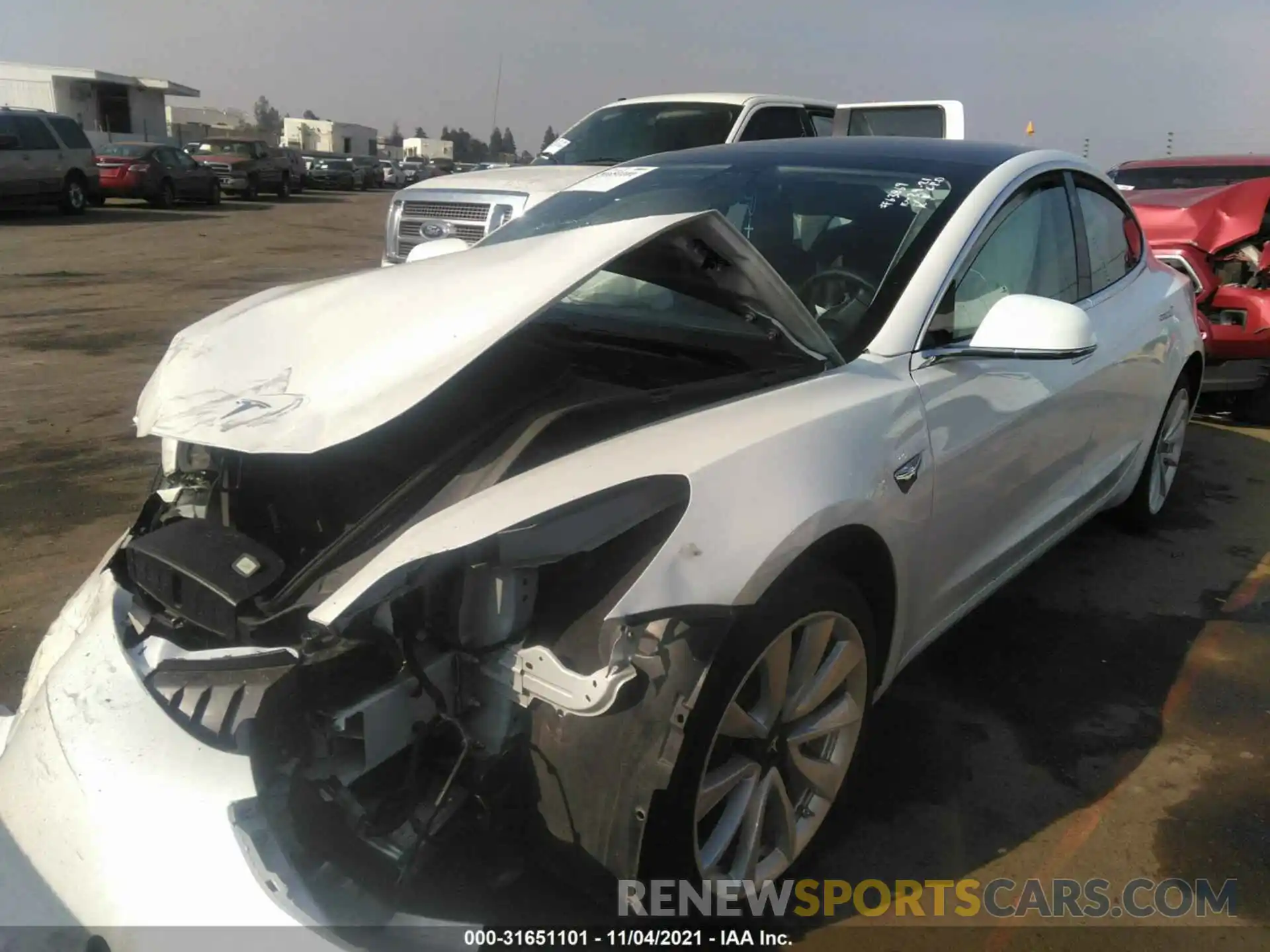 2 Photograph of a damaged car 5YJ3E1EA8LF634314 TESLA MODEL 3 2020