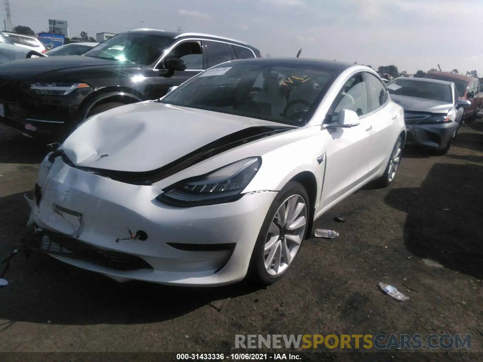 2 Фотография поврежденного автомобиля 5YJ3E1EA8LF634989 TESLA MODEL 3 2020