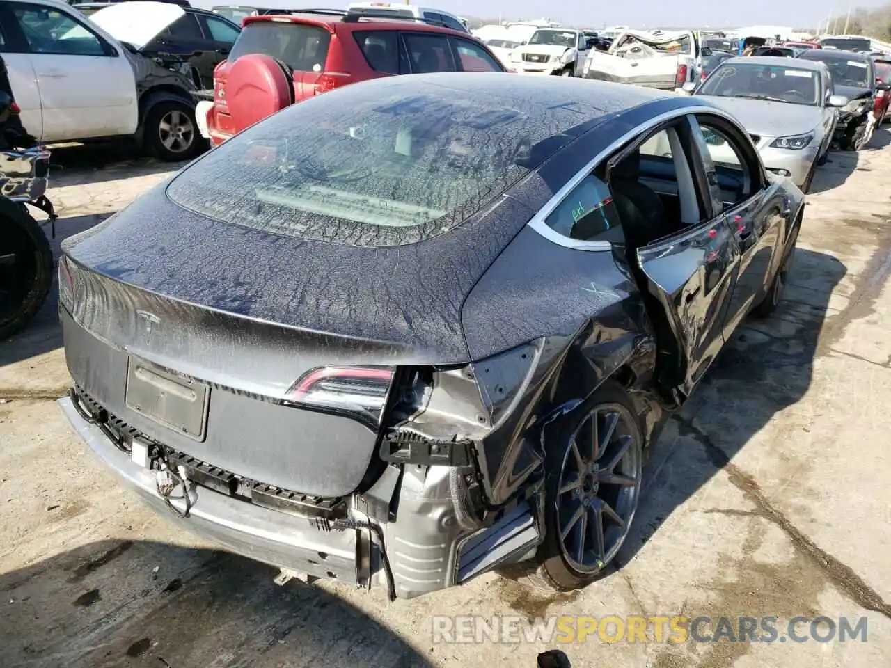 4 Photograph of a damaged car 5YJ3E1EA8LF658029 TESLA MODEL 3 2020