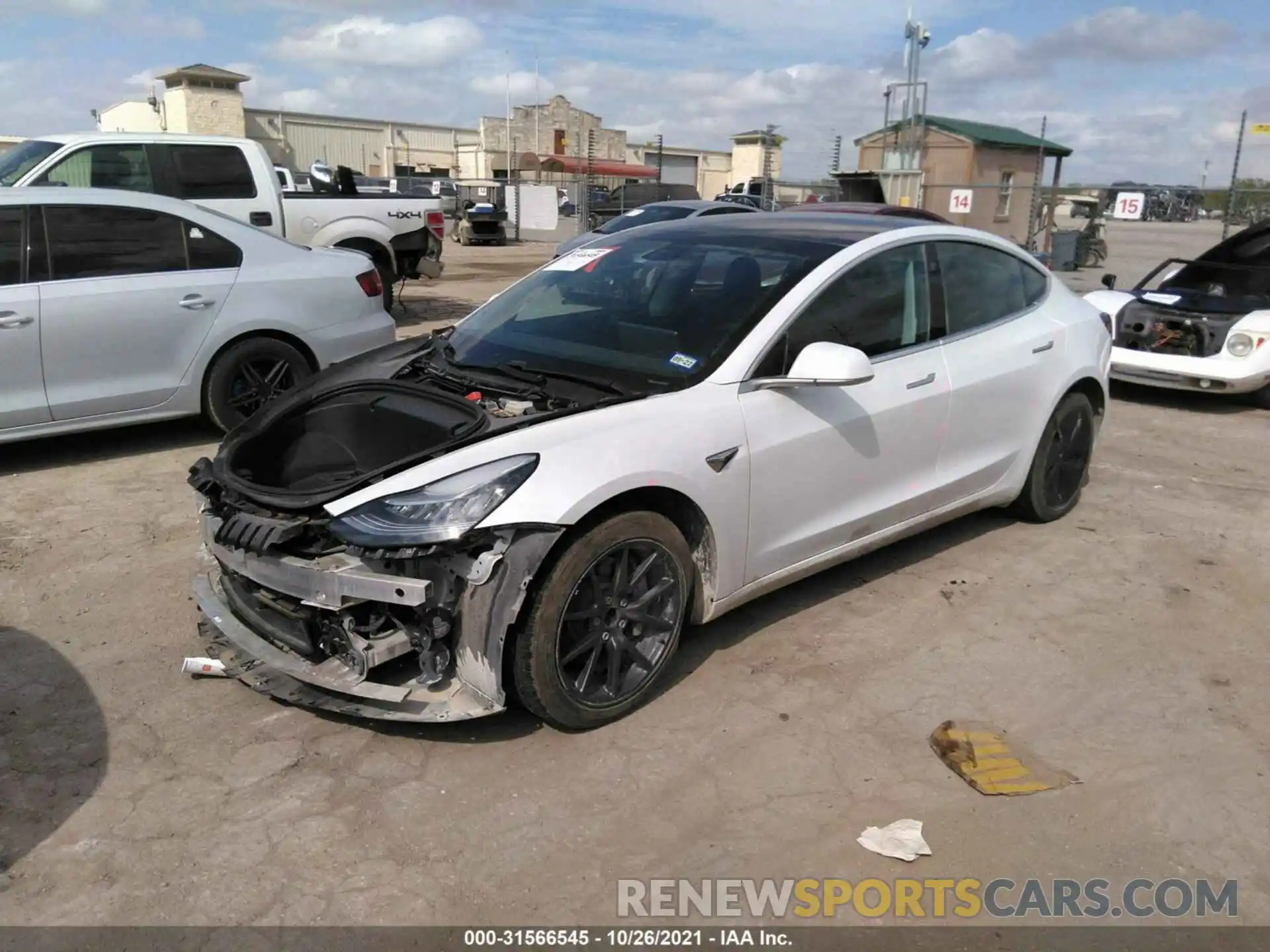 2 Photograph of a damaged car 5YJ3E1EA8LF659102 TESLA MODEL 3 2020