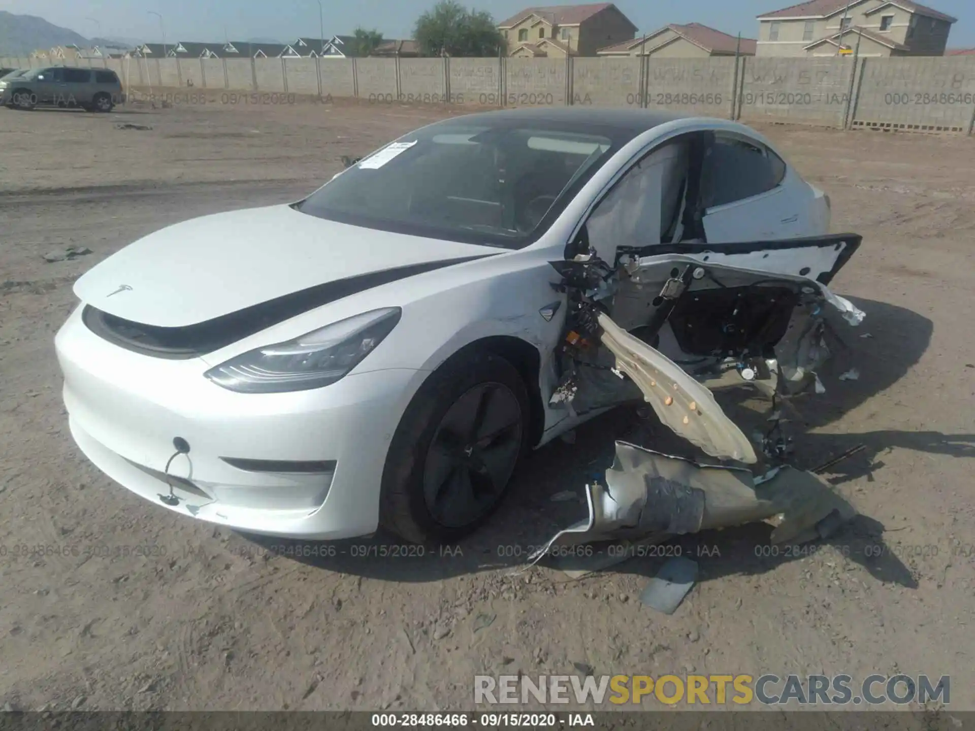 2 Photograph of a damaged car 5YJ3E1EA8LF660038 TESLA MODEL 3 2020