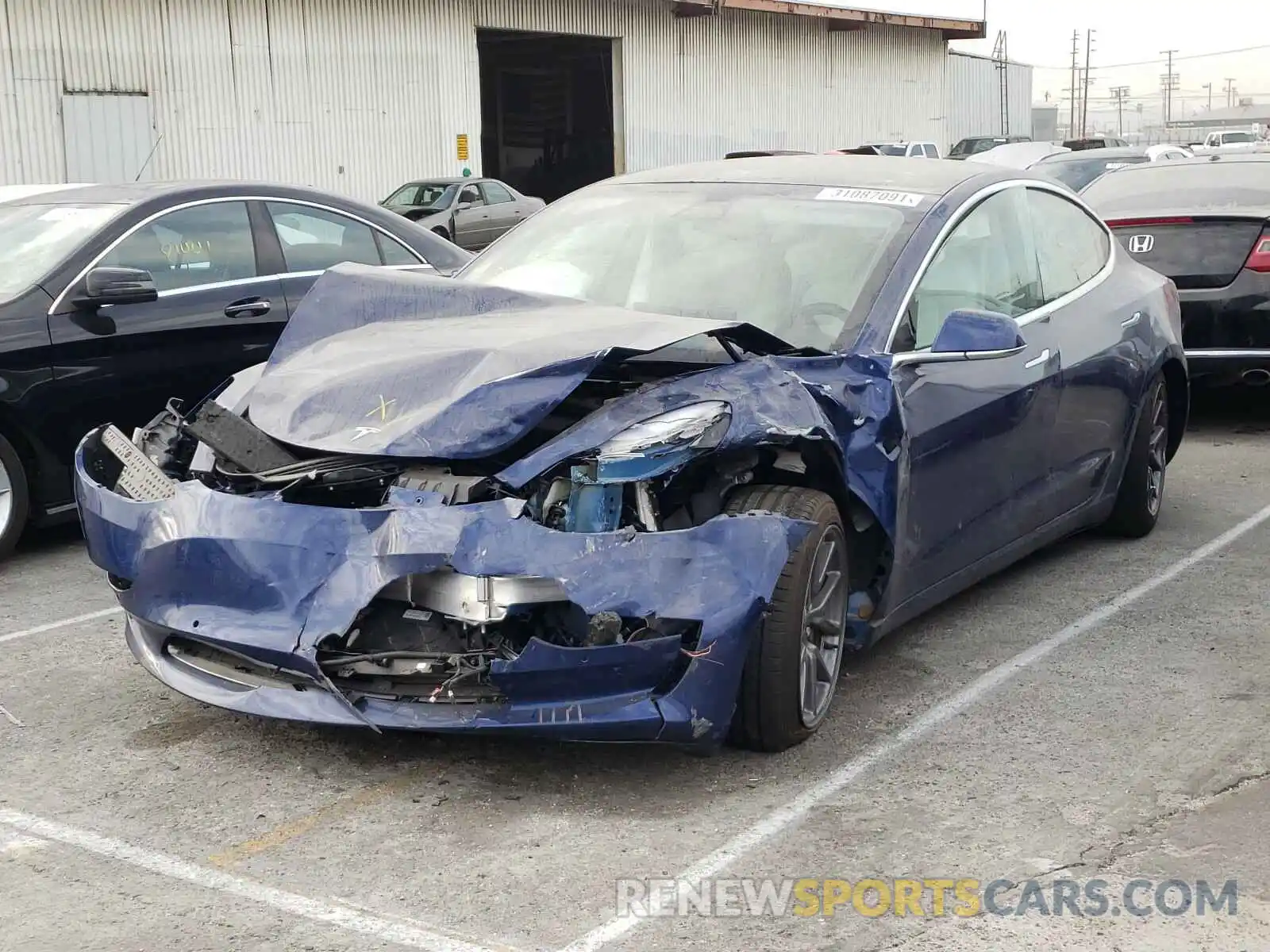 2 Photograph of a damaged car 5YJ3E1EA8LF662419 TESLA MODEL 3 2020