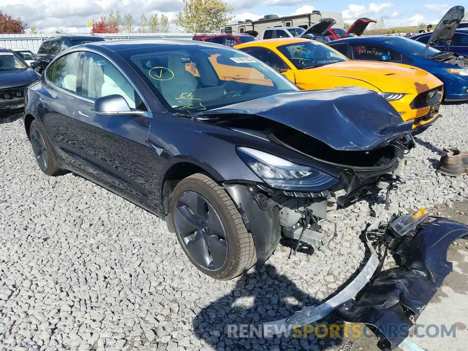 1 Photograph of a damaged car 5YJ3E1EA8LF670312 TESLA MODEL 3 2020