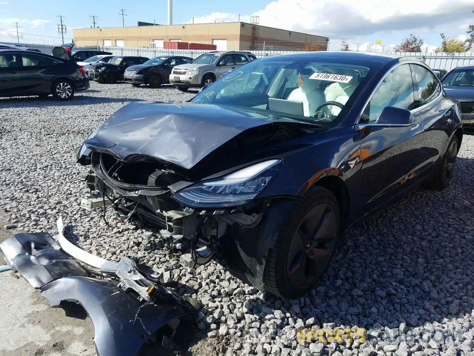 2 Photograph of a damaged car 5YJ3E1EA8LF670312 TESLA MODEL 3 2020