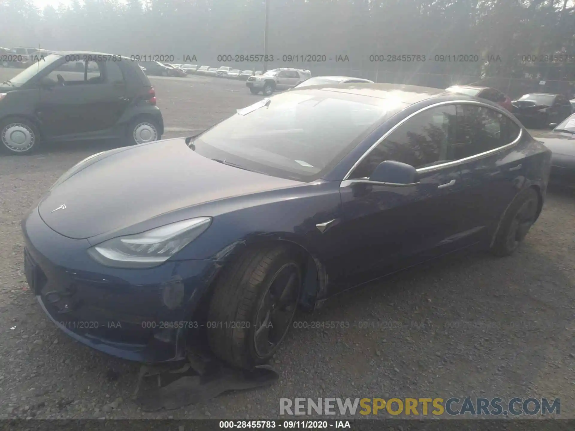 2 Photograph of a damaged car 5YJ3E1EA8LF739726 TESLA MODEL 3 2020