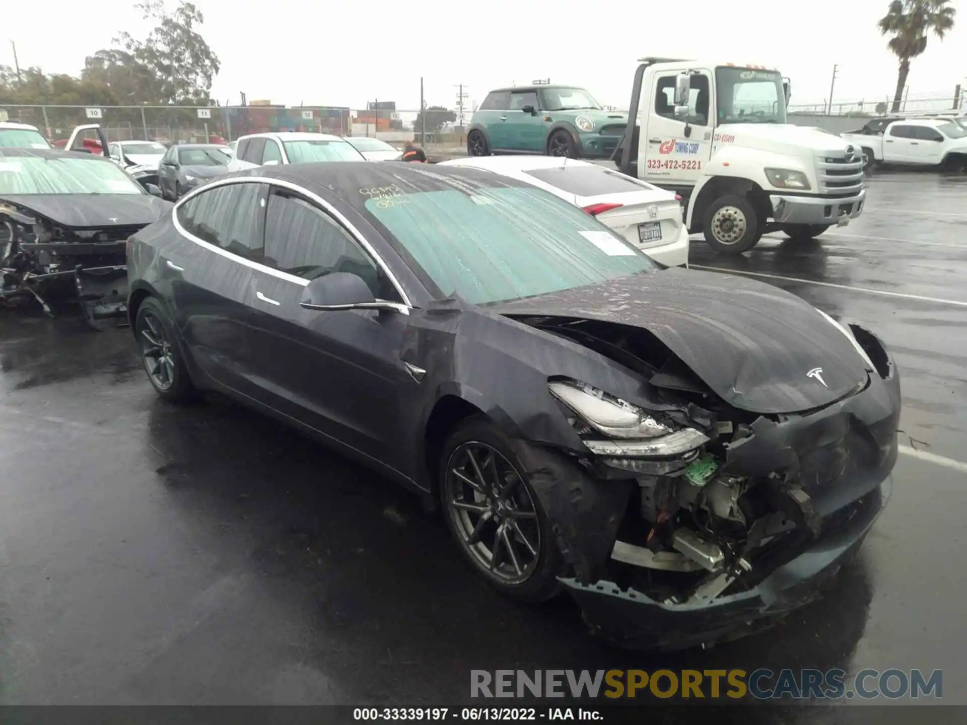 1 Photograph of a damaged car 5YJ3E1EA8LF743517 TESLA MODEL 3 2020