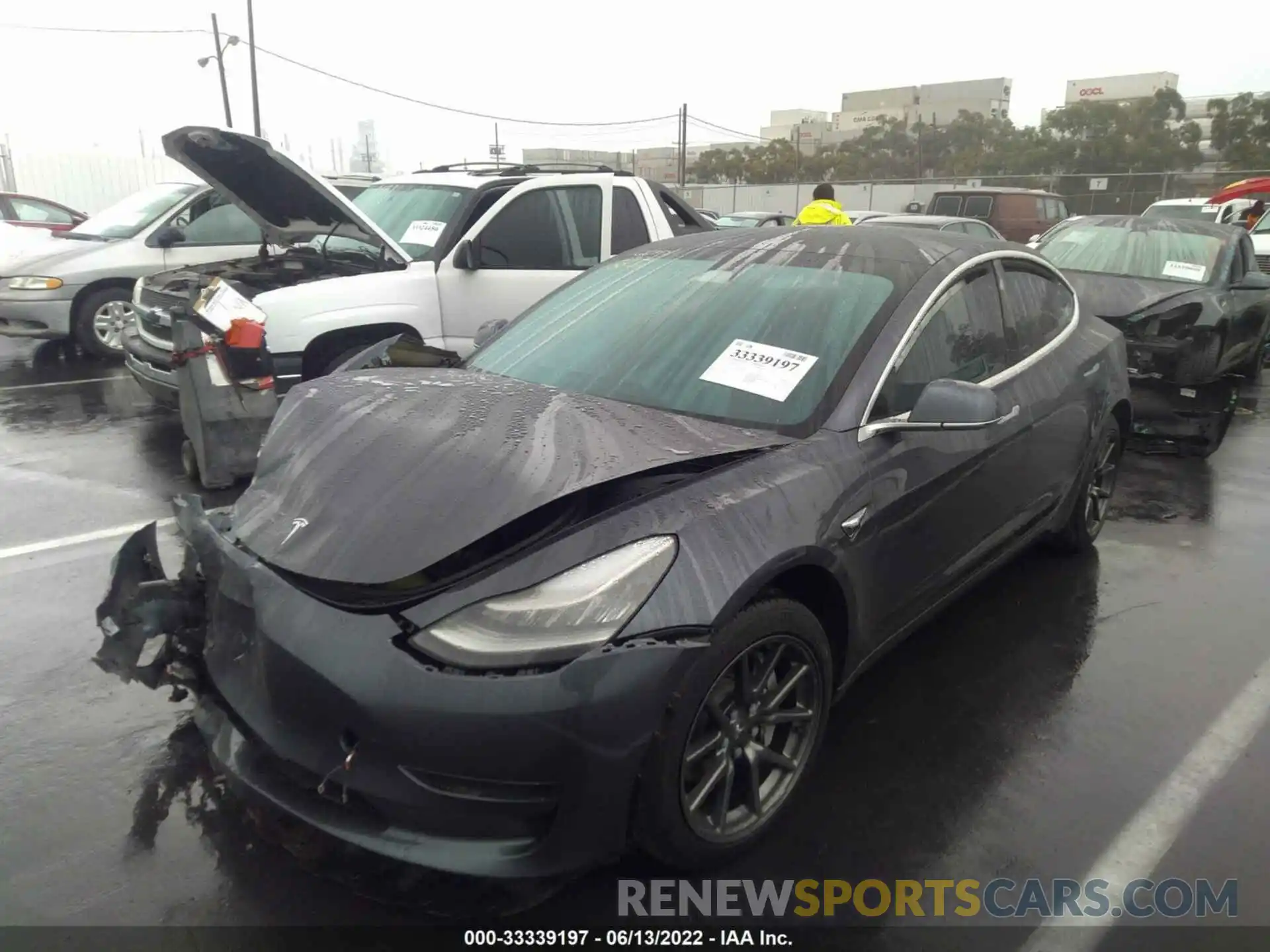 2 Photograph of a damaged car 5YJ3E1EA8LF743517 TESLA MODEL 3 2020