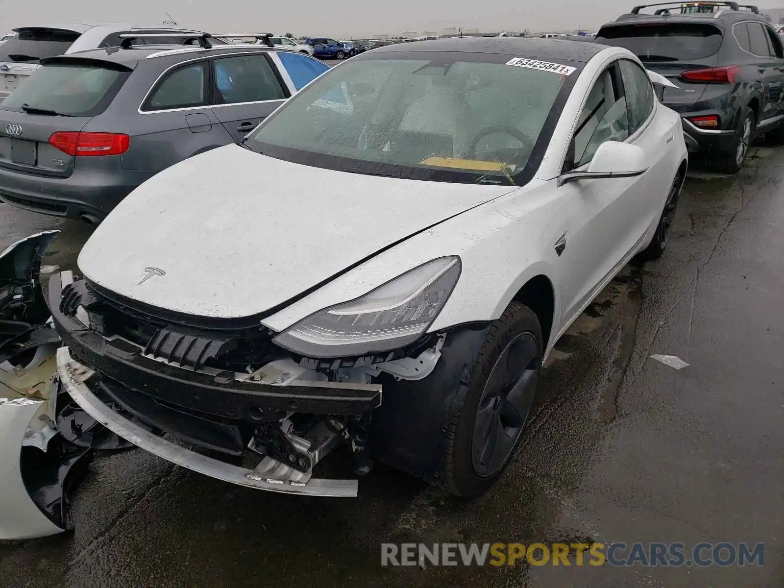 2 Photograph of a damaged car 5YJ3E1EA8LF746174 TESLA MODEL 3 2020