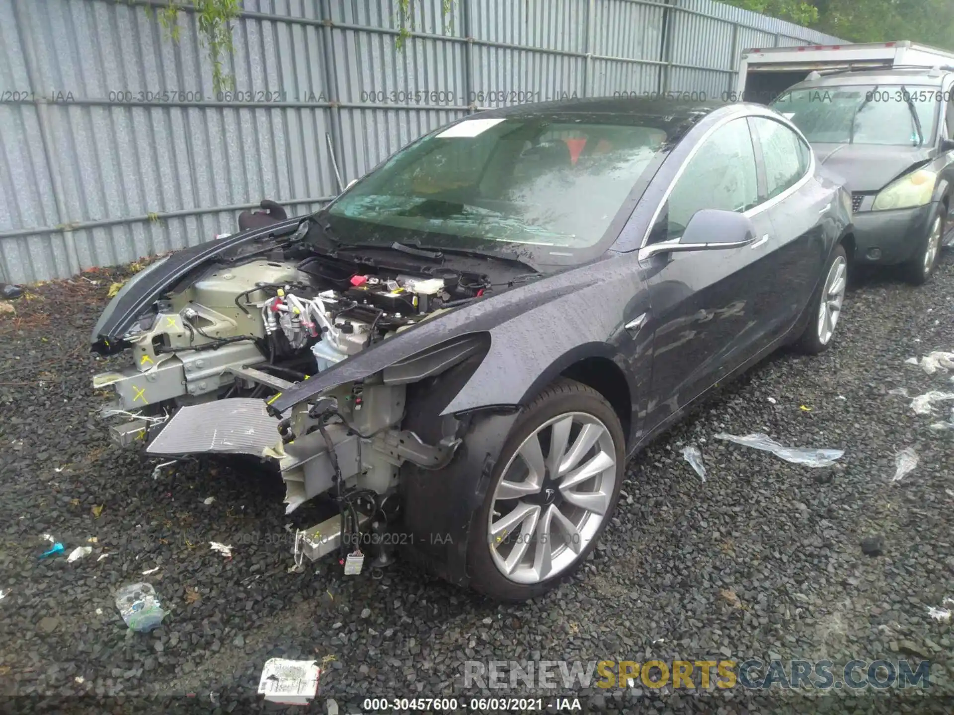 2 Photograph of a damaged car 5YJ3E1EA8LF783774 TESLA MODEL 3 2020