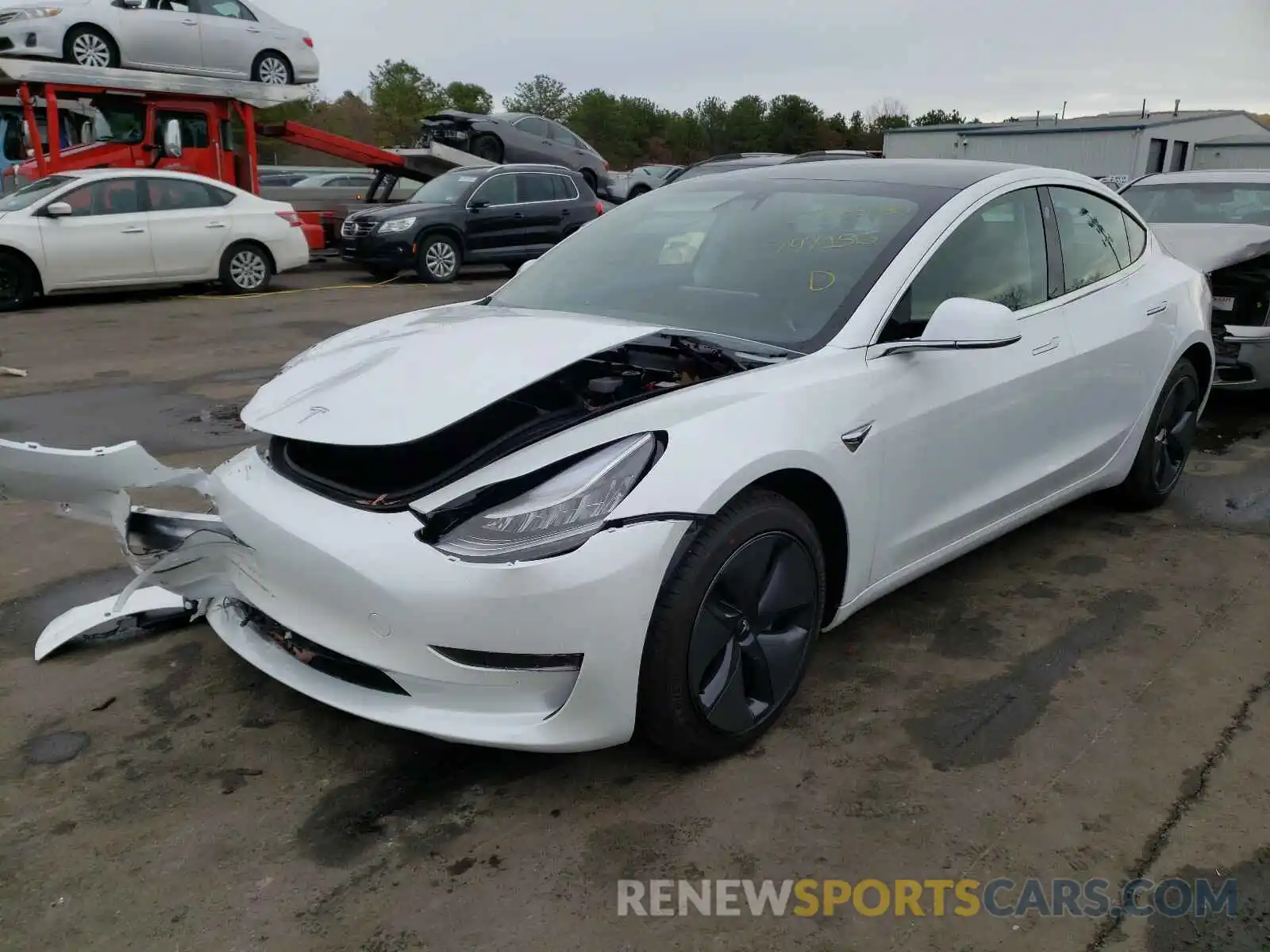 2 Photograph of a damaged car 5YJ3E1EA8LF797156 TESLA MODEL 3 2020