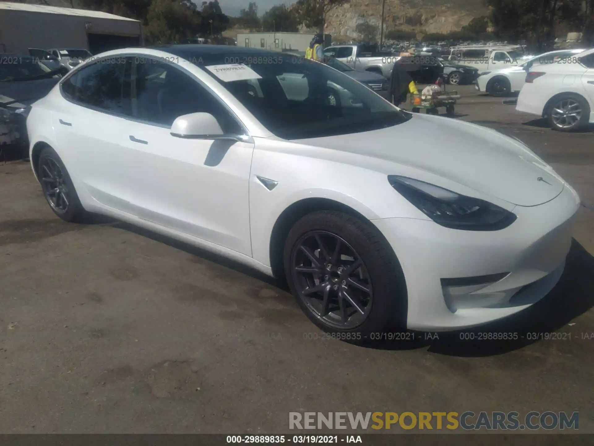 1 Photograph of a damaged car 5YJ3E1EA8LF799974 TESLA MODEL 3 2020