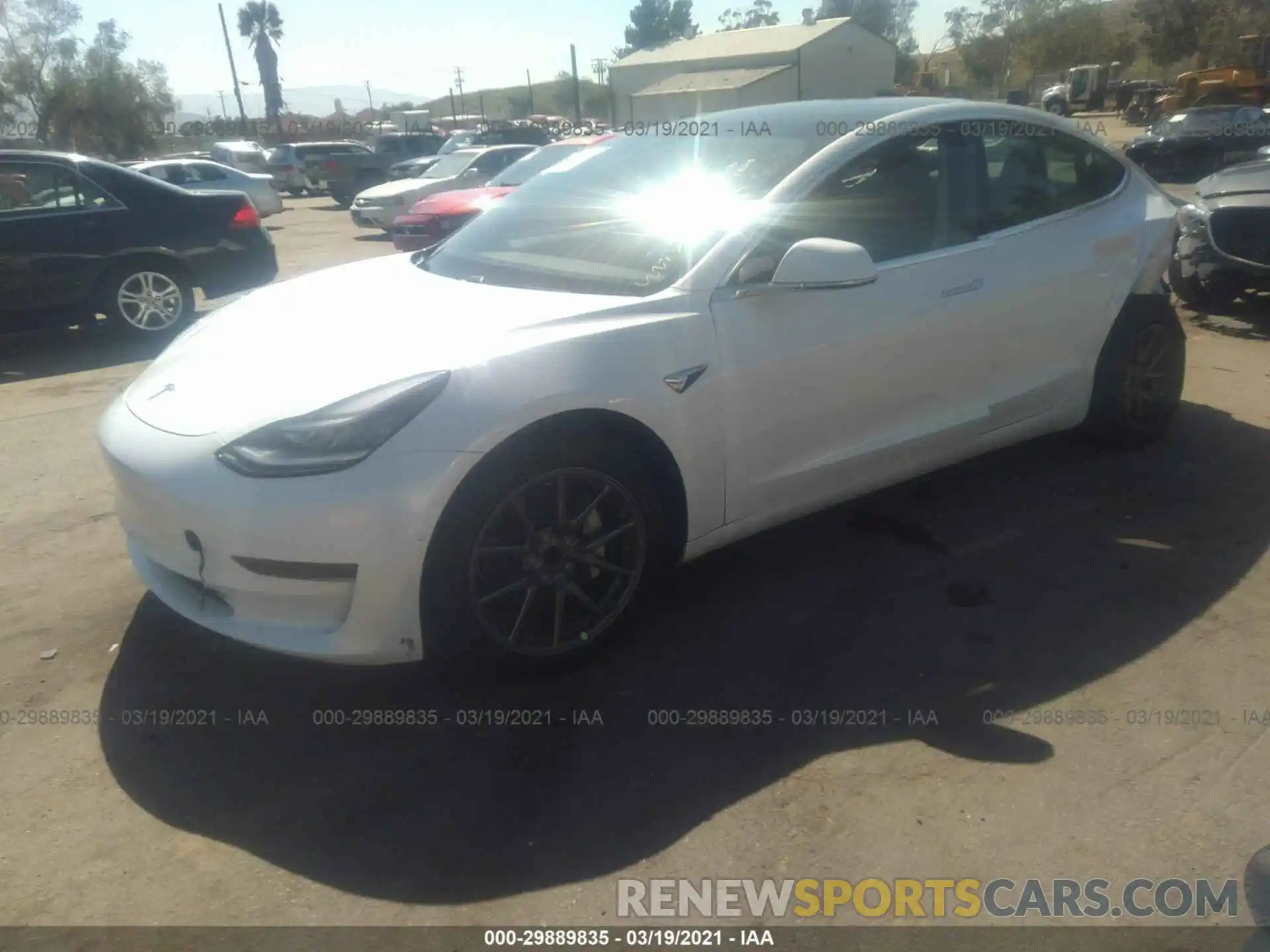 2 Photograph of a damaged car 5YJ3E1EA8LF799974 TESLA MODEL 3 2020