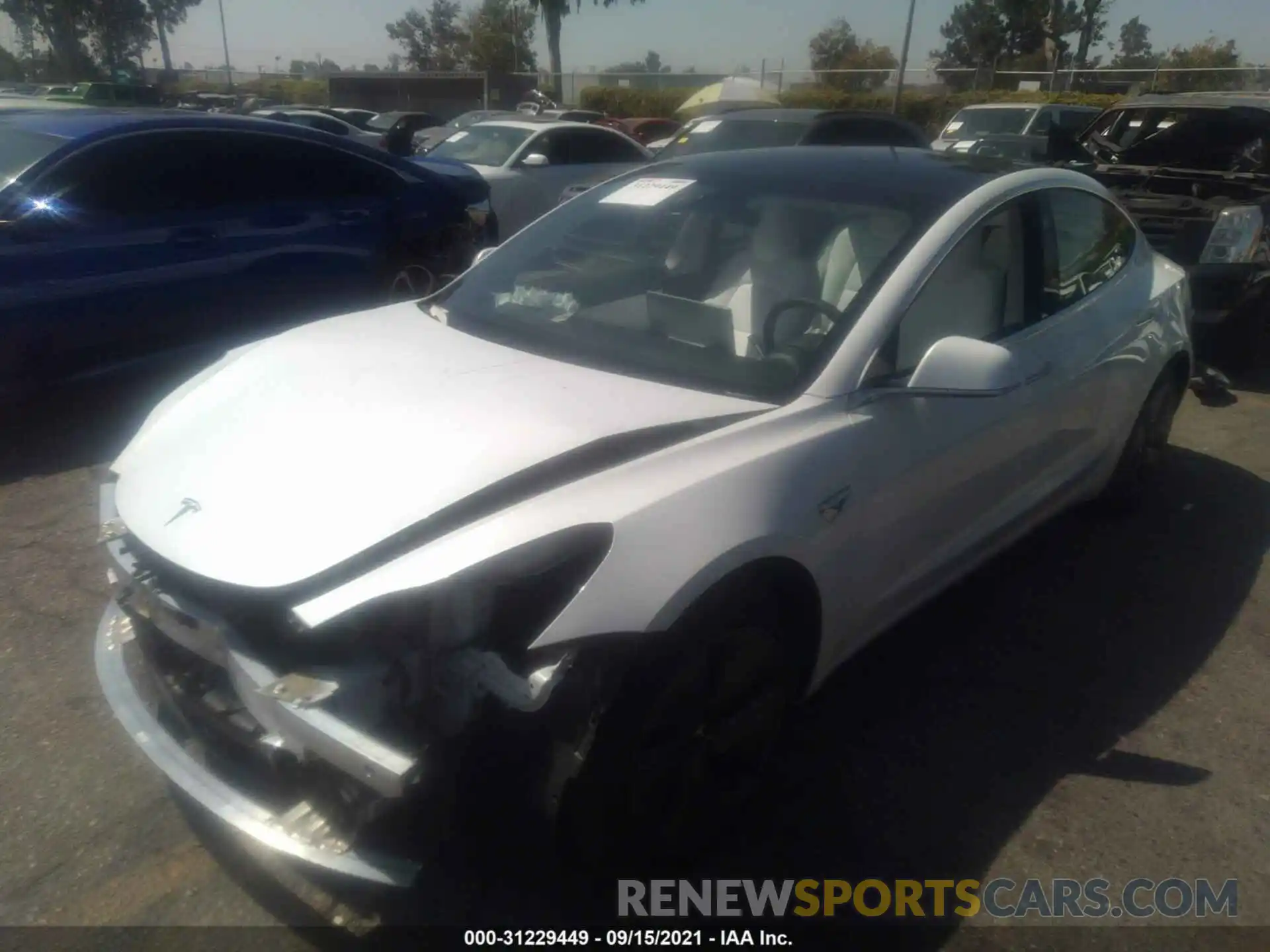 2 Photograph of a damaged car 5YJ3E1EA8LF805112 TESLA MODEL 3 2020