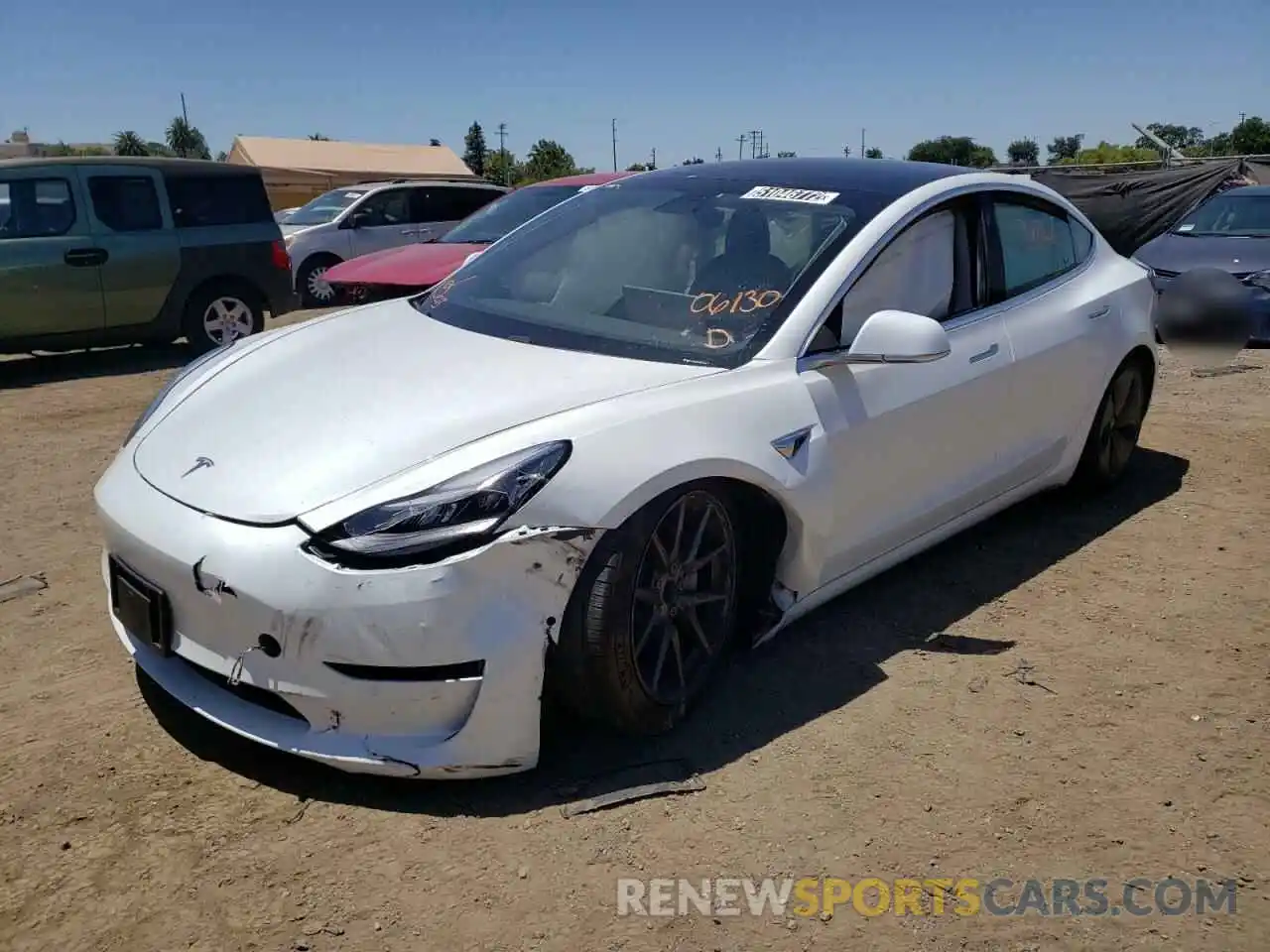 2 Photograph of a damaged car 5YJ3E1EA8LF805854 TESLA MODEL 3 2020