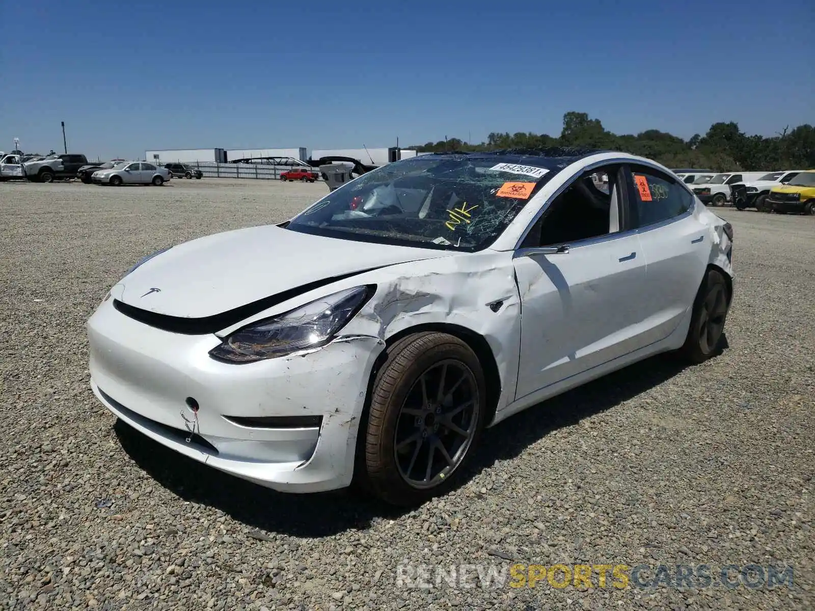 2 Photograph of a damaged car 5YJ3E1EA8LF807491 TESLA MODEL 3 2020