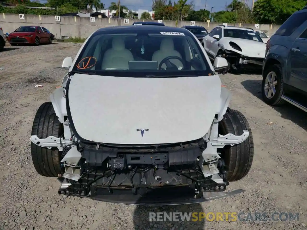 9 Photograph of a damaged car 5YJ3E1EA8LF808155 TESLA MODEL 3 2020