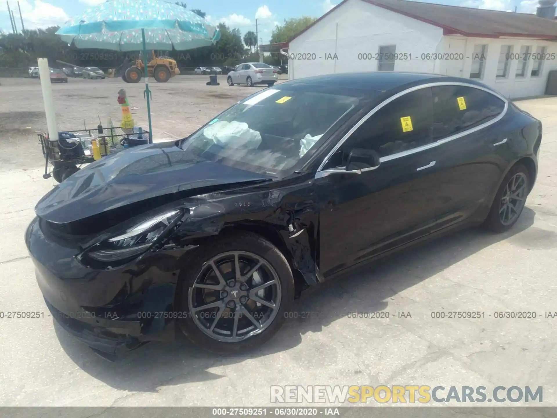 2 Photograph of a damaged car 5YJ3E1EA9LF505000 TESLA MODEL 3 2020