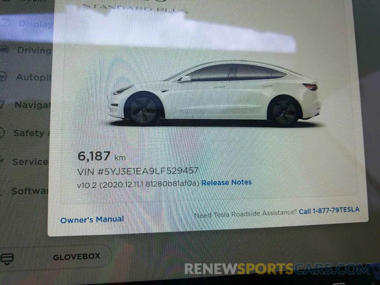 8 Photograph of a damaged car 5YJ3E1EA9LF529457 TESLA MODEL 3 2020