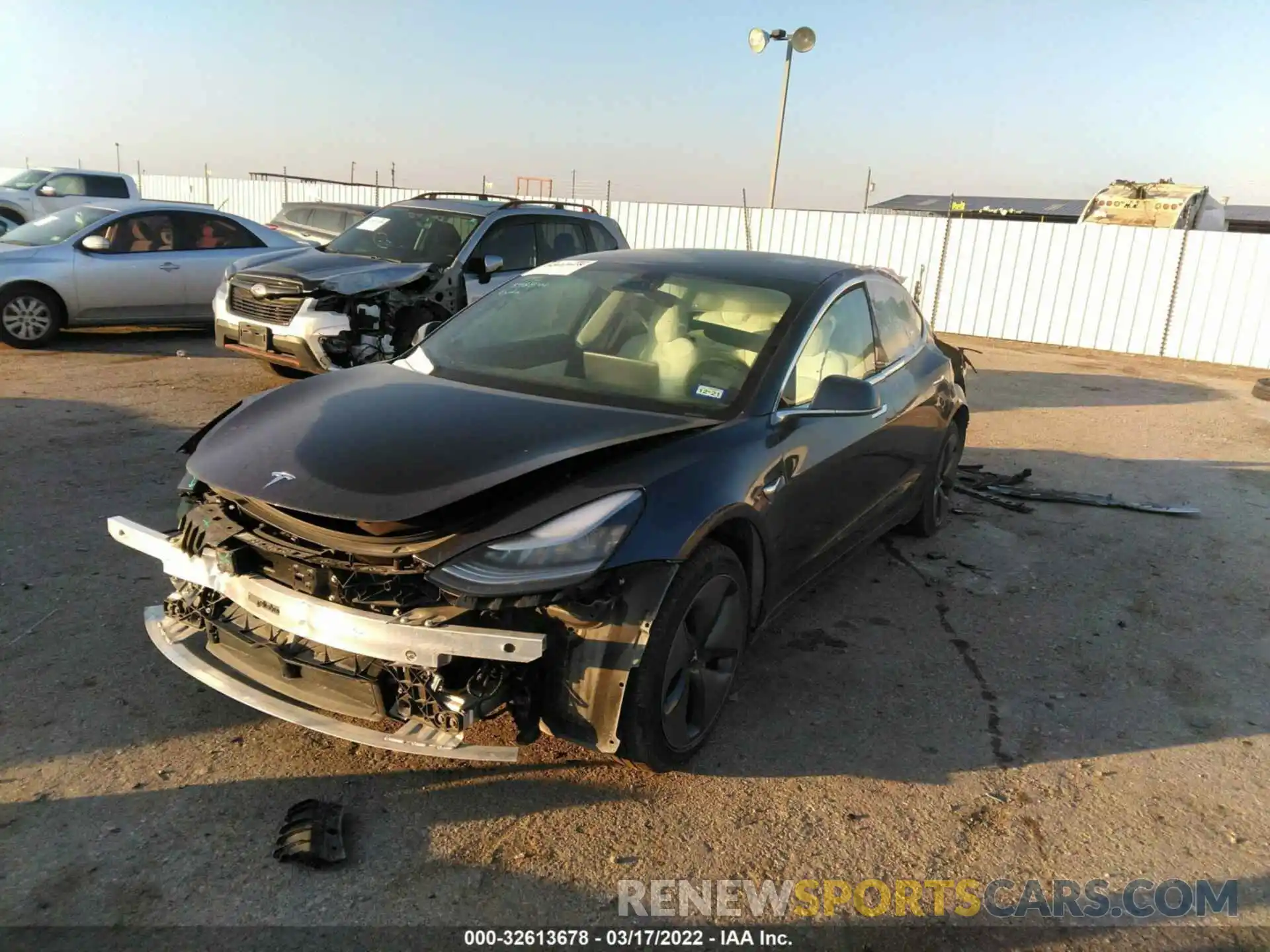 2 Photograph of a damaged car 5YJ3E1EA9LF598844 TESLA MODEL 3 2020