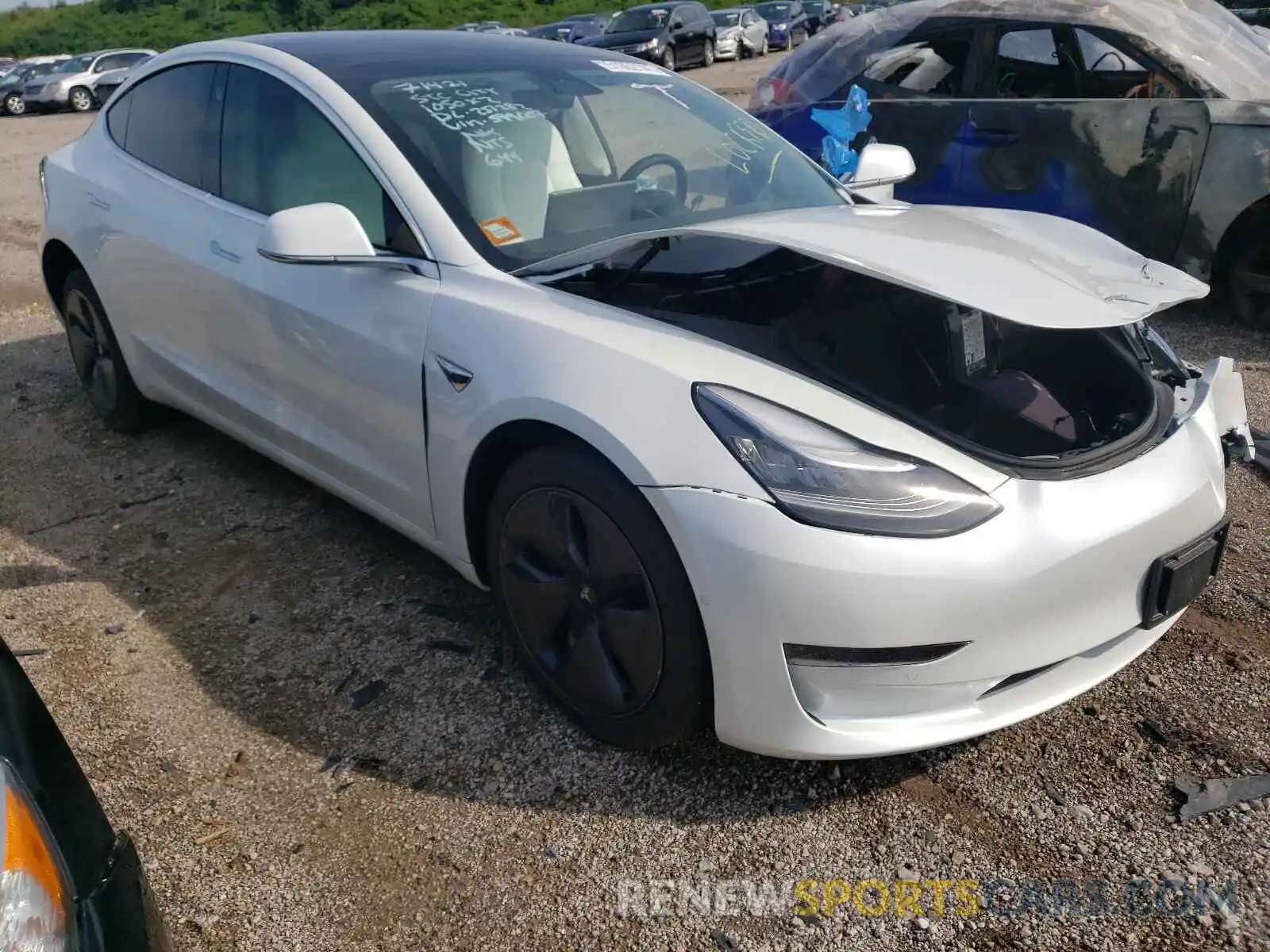 1 Photograph of a damaged car 5YJ3E1EA9LF599007 TESLA MODEL 3 2020