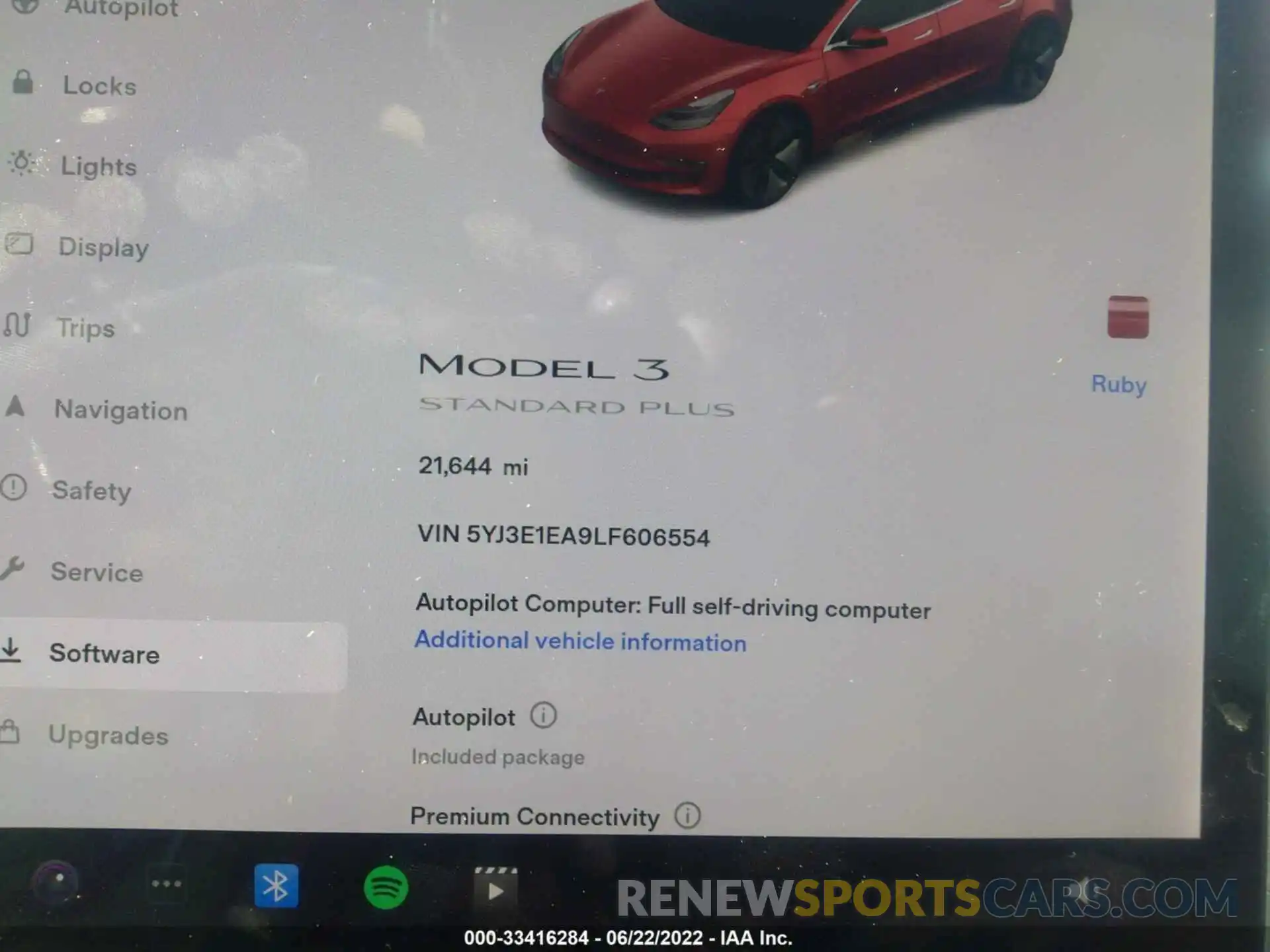 7 Photograph of a damaged car 5YJ3E1EA9LF606554 TESLA MODEL 3 2020