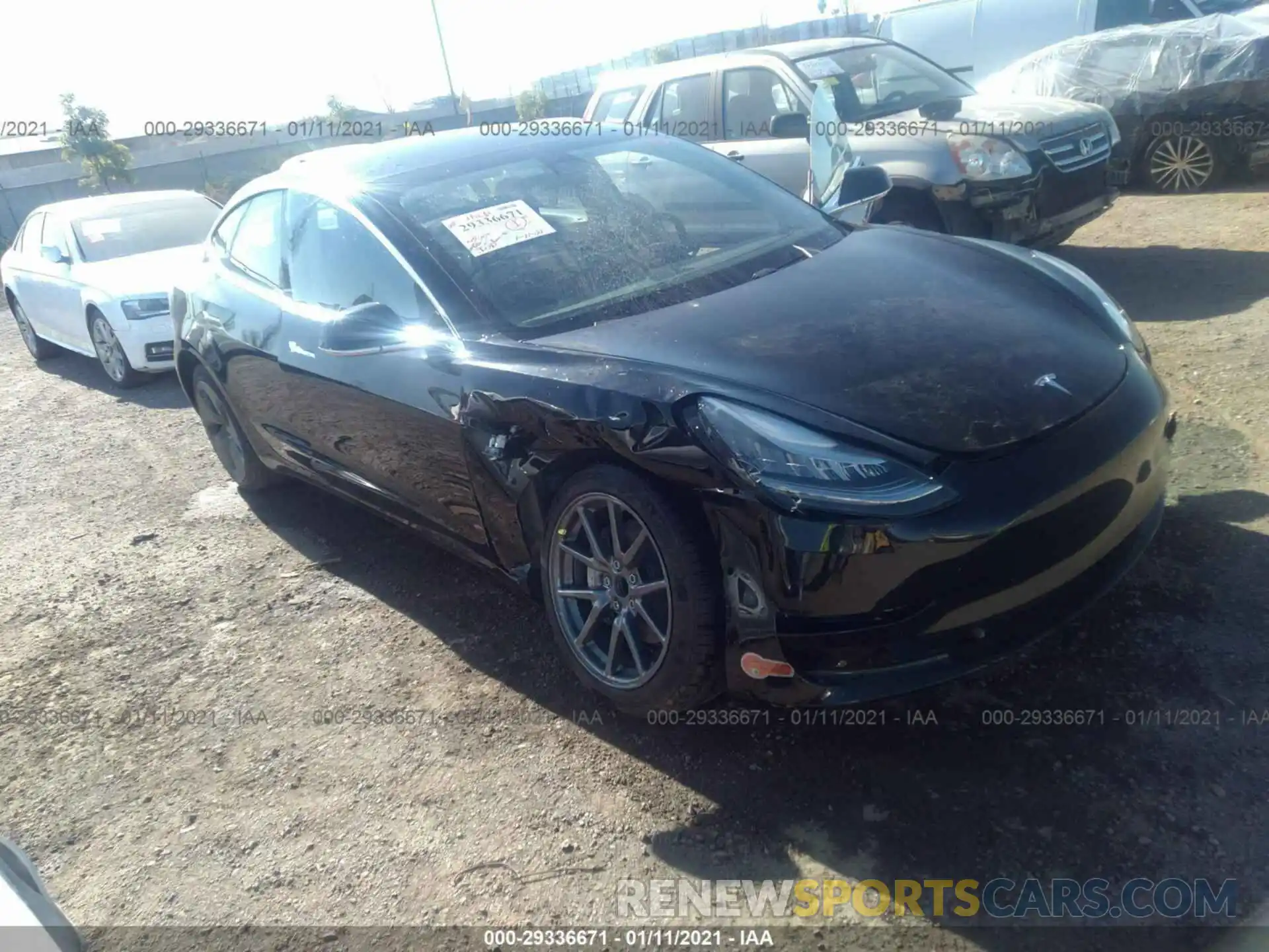 1 Photograph of a damaged car 5YJ3E1EA9LF611236 TESLA MODEL 3 2020