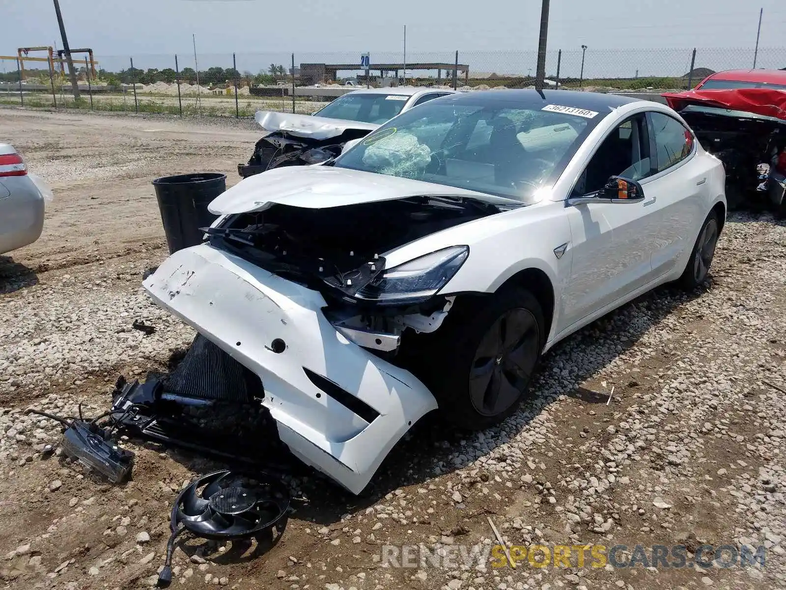 2 Photograph of a damaged car 5YJ3E1EA9LF612239 TESLA MODEL 3 2020