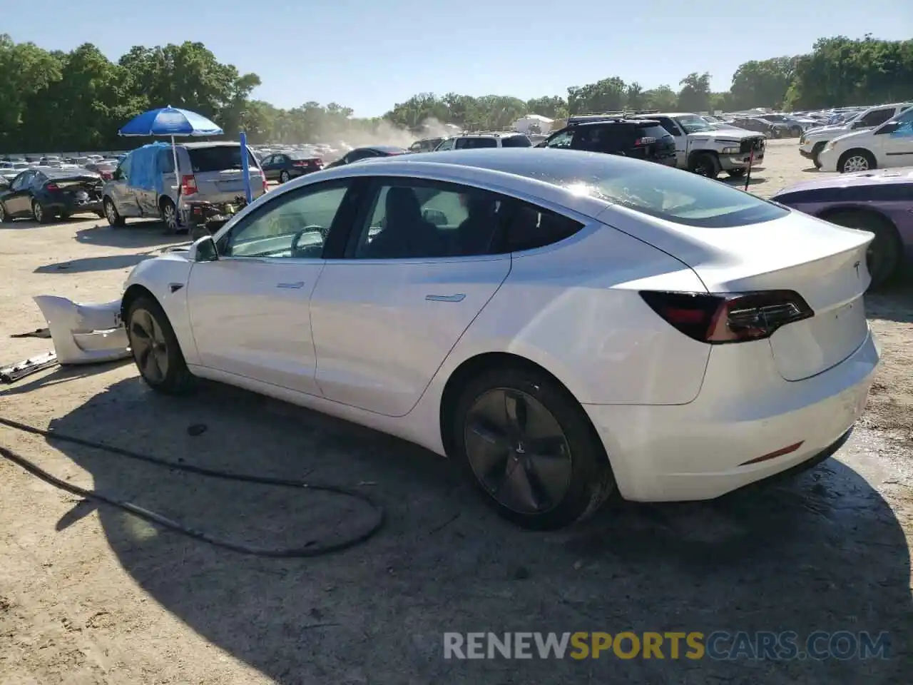 2 Photograph of a damaged car 5YJ3E1EA9LF612595 TESLA MODEL 3 2020