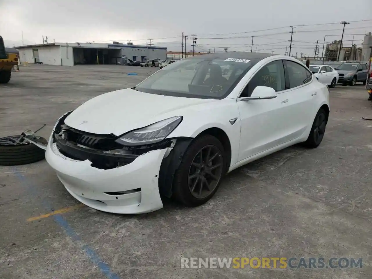 2 Photograph of a damaged car 5YJ3E1EA9LF613018 TESLA MODEL 3 2020