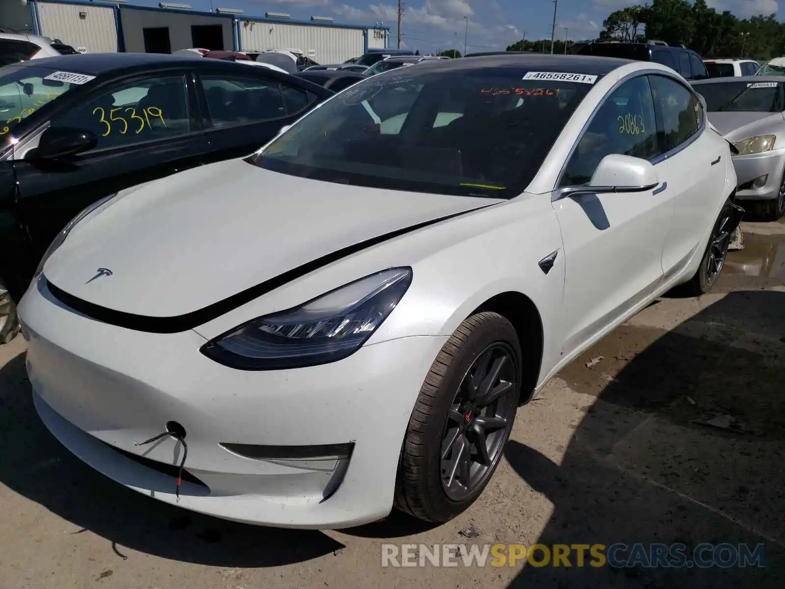 2 Photograph of a damaged car 5YJ3E1EA9LF613679 TESLA MODEL 3 2020