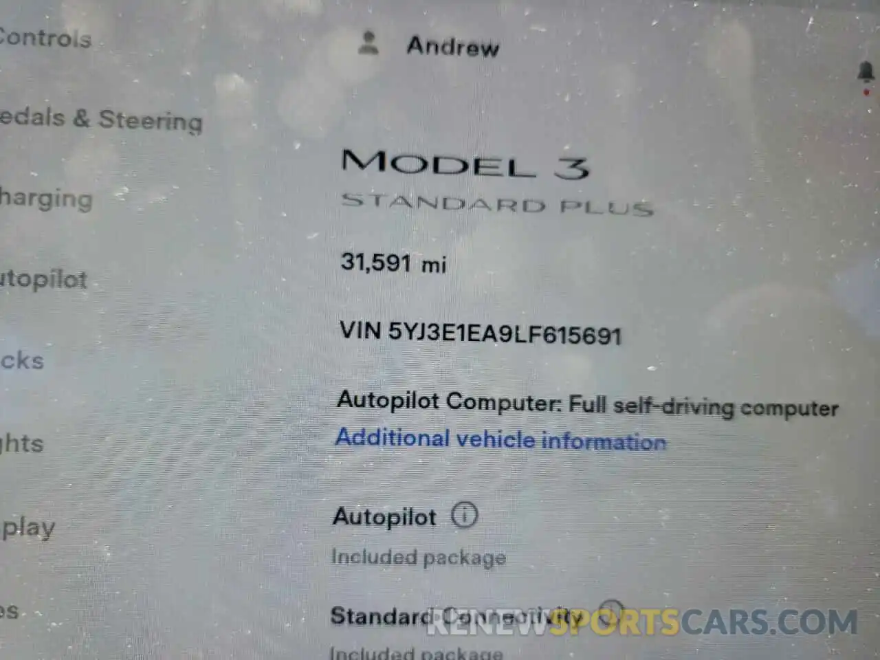 8 Photograph of a damaged car 5YJ3E1EA9LF615691 TESLA MODEL 3 2020