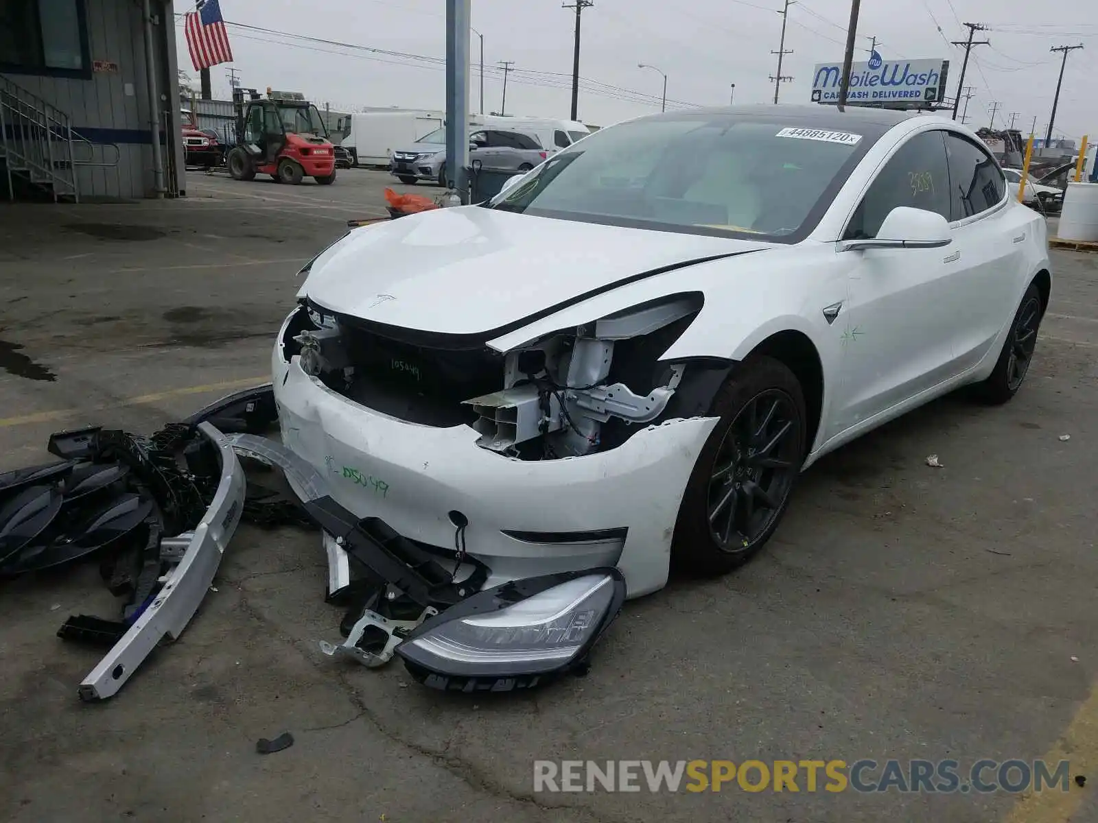 2 Photograph of a damaged car 5YJ3E1EA9LF634788 TESLA MODEL 3 2020