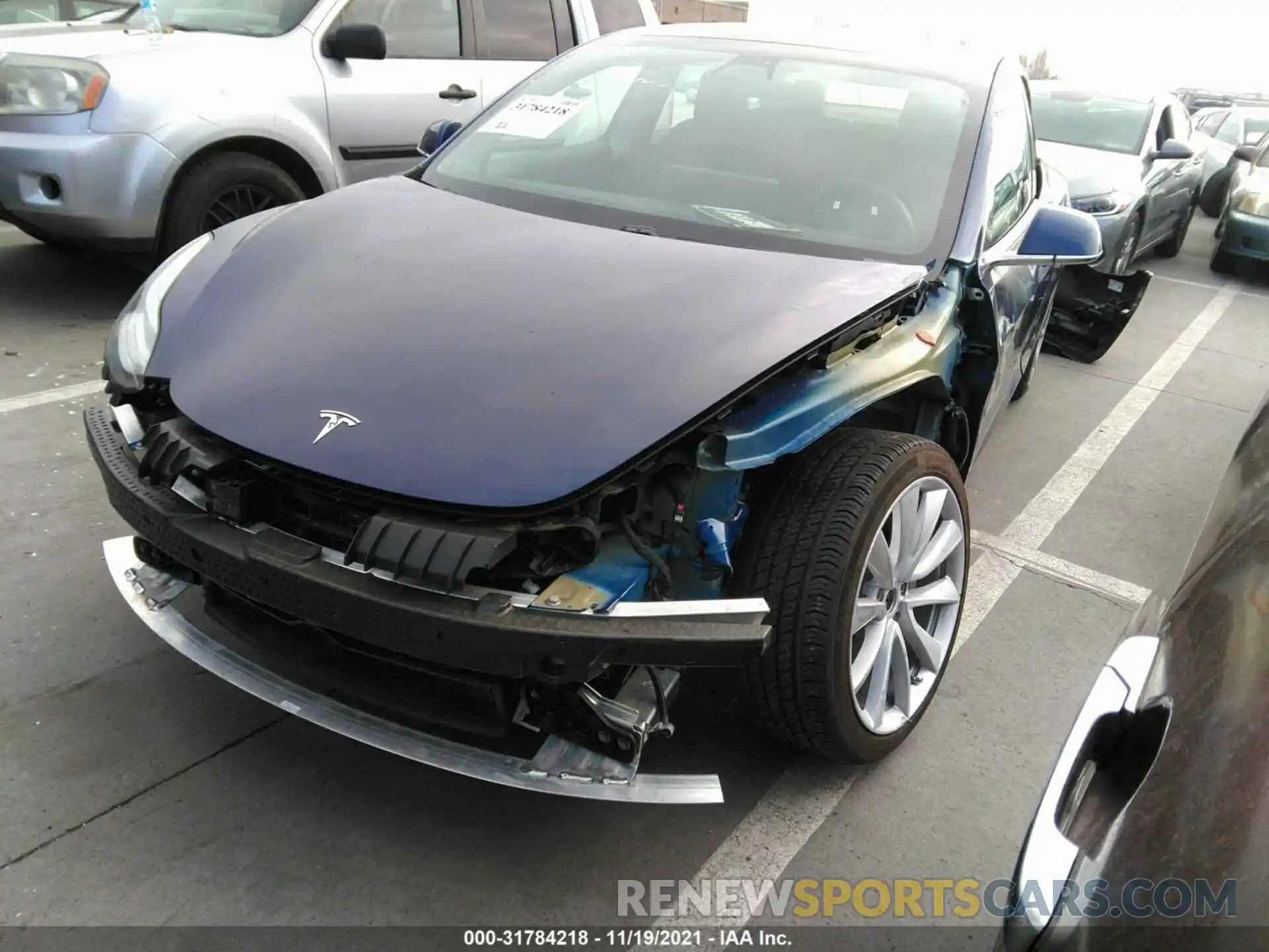 2 Photograph of a damaged car 5YJ3E1EA9LF645841 TESLA MODEL 3 2020