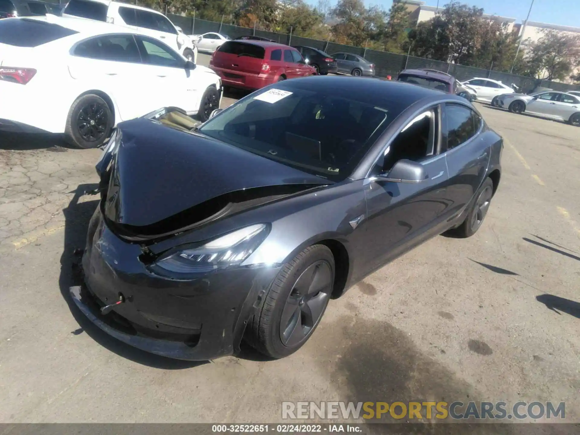 2 Photograph of a damaged car 5YJ3E1EA9LF657830 TESLA MODEL 3 2020