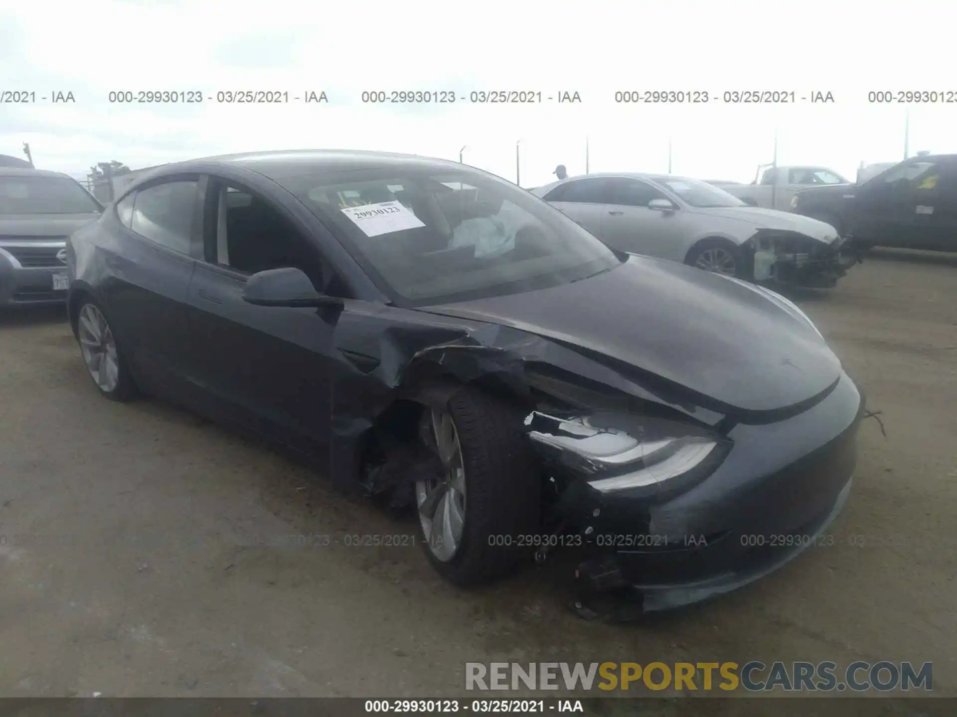 1 Photograph of a damaged car 5YJ3E1EA9LF660971 TESLA MODEL 3 2020