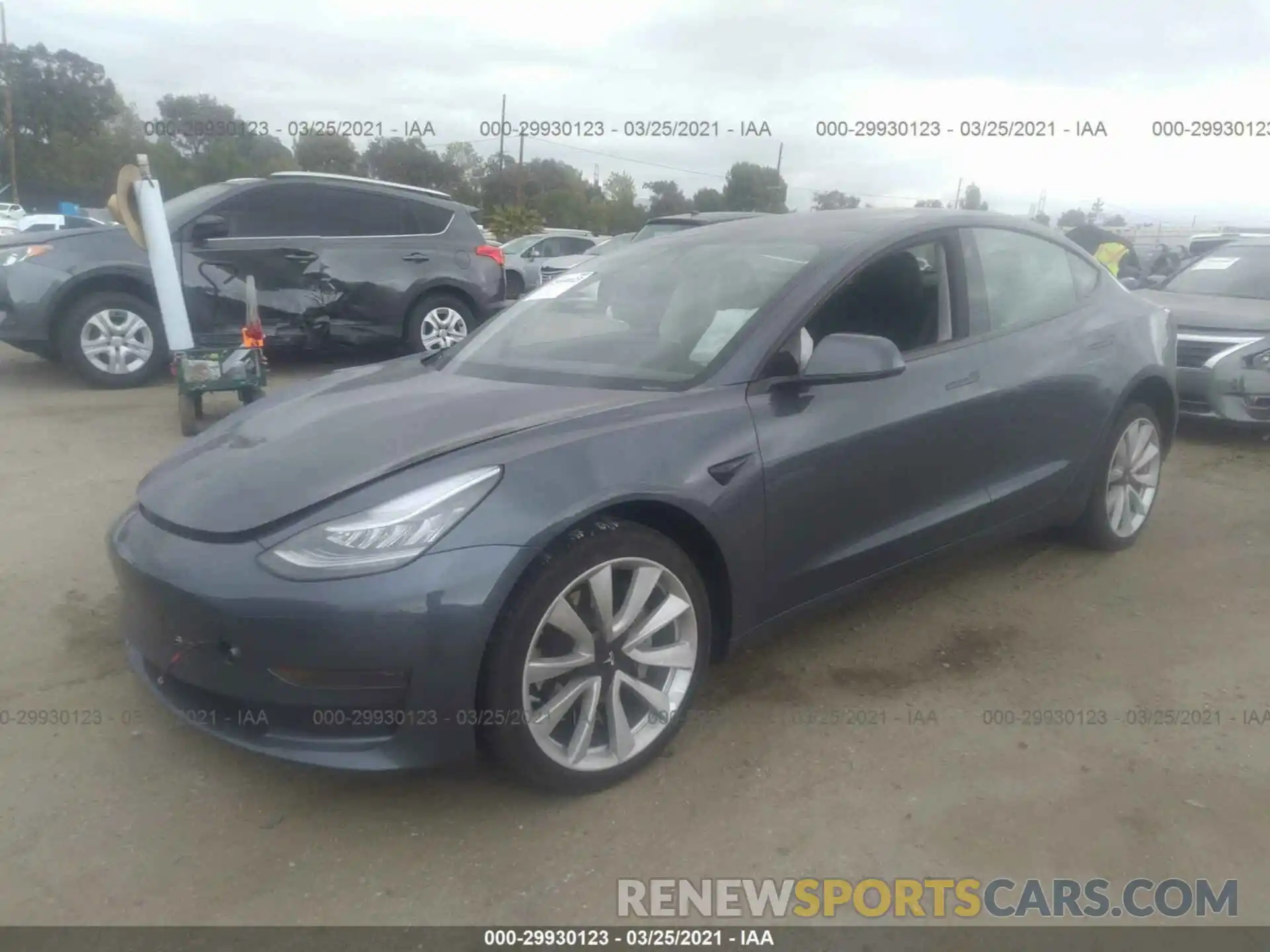 2 Photograph of a damaged car 5YJ3E1EA9LF660971 TESLA MODEL 3 2020