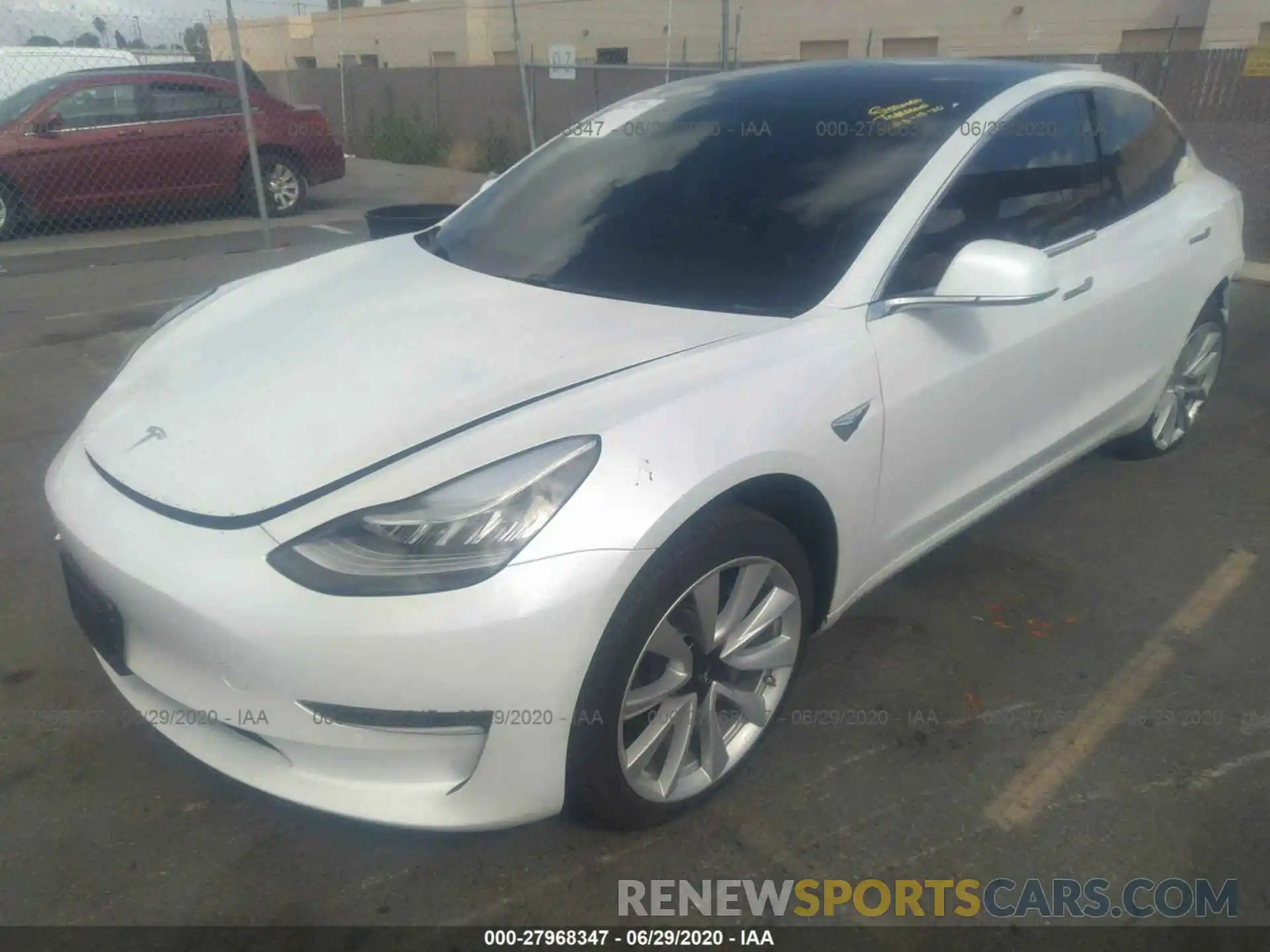 2 Photograph of a damaged car 5YJ3E1EA9LF661487 TESLA MODEL 3 2020