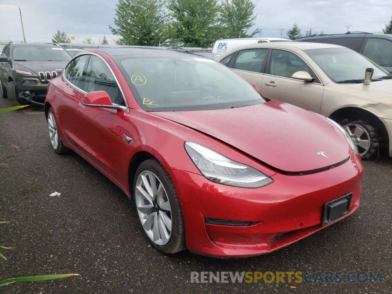 1 Photograph of a damaged car 5YJ3E1EA9LF670285 TESLA MODEL 3 2020